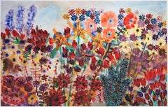 "Think Spring," Original Colourful Mixed Media Art signed by David Barnett