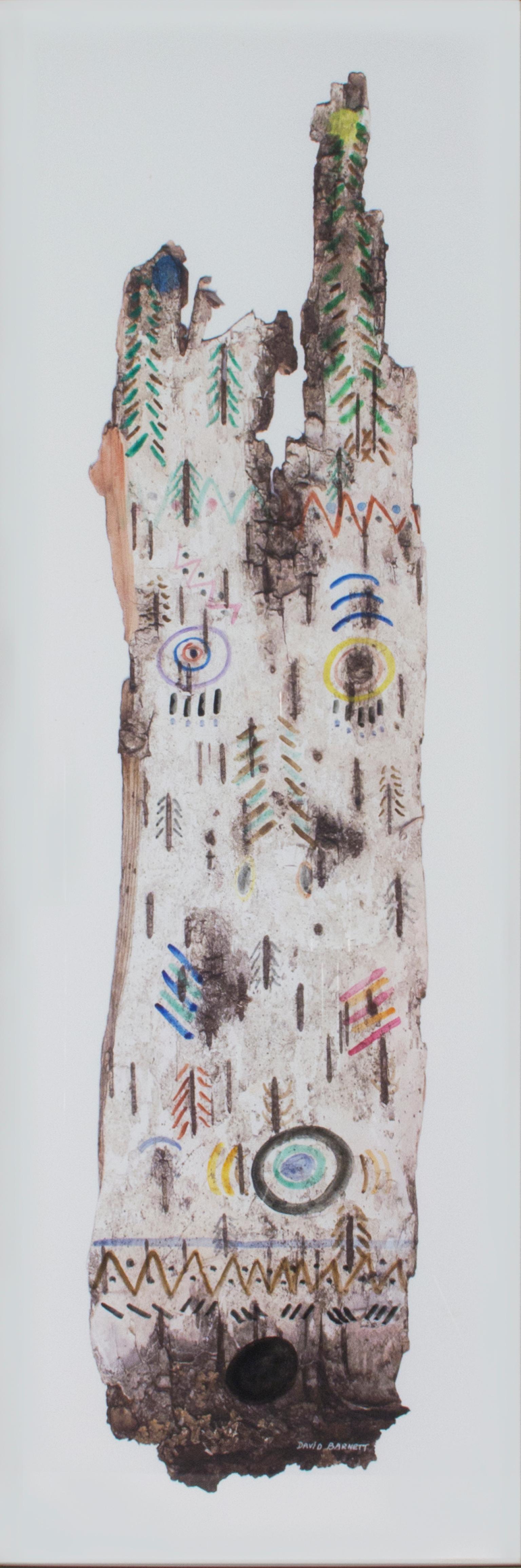 "Up North Birch Bark Series: Tree Spirit Chief, " Mixed Media by David Barnett