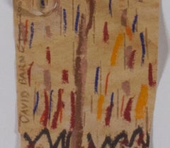 "Up North - Campfire Logger Spirit, " Mixed Media signed by David Barnett