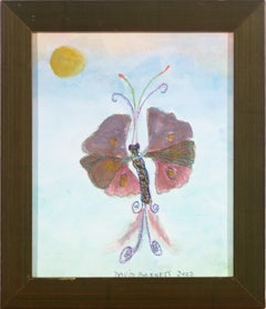 'Ginkgo Leaves Morphed into a Butterfly' Original Painting by David Barnett