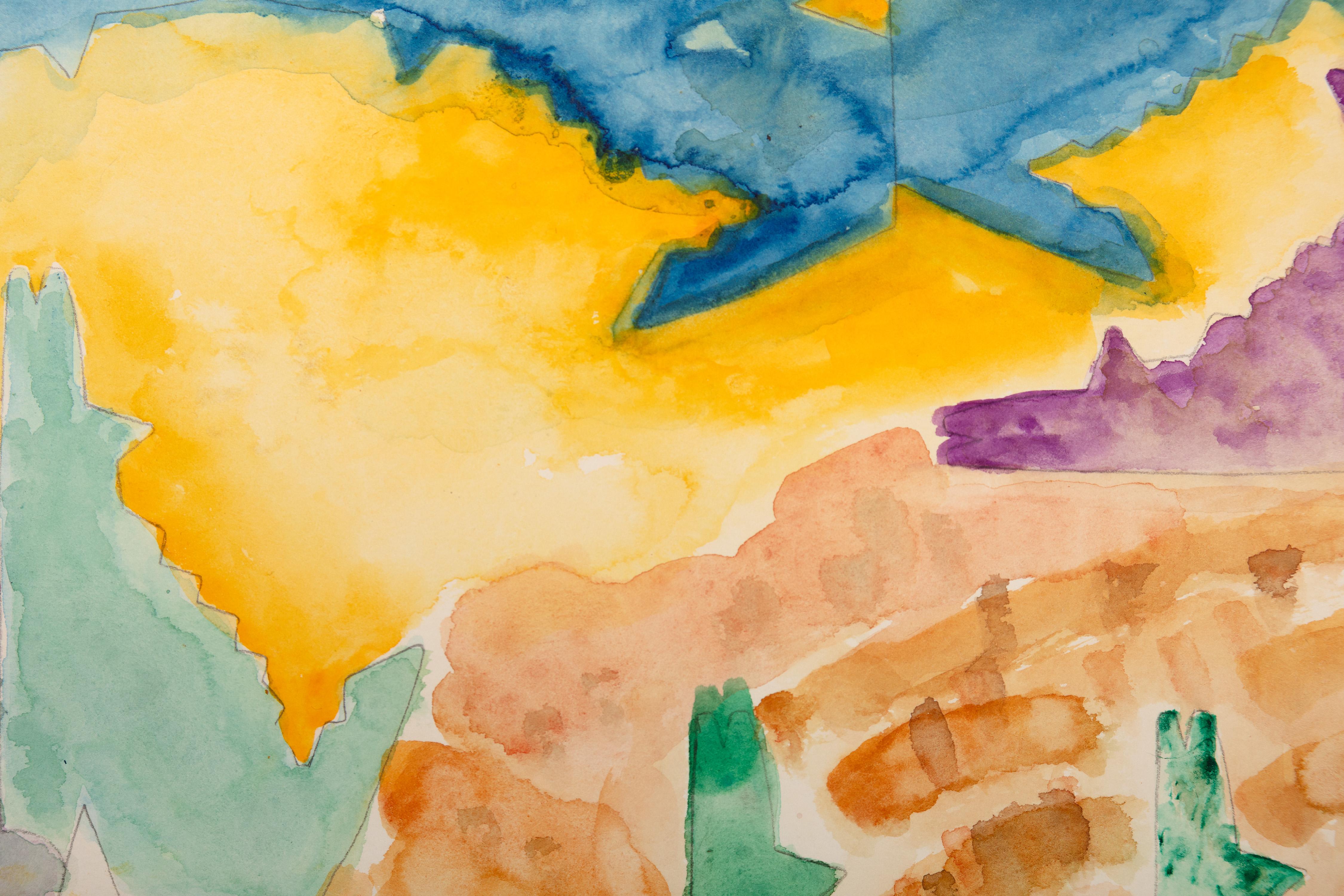 Landschaft mit Kojoten, verkleidet als Kakteen im Angebot 2