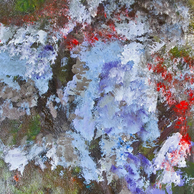 David "Waterfall in the Forest," Original Abstract Landscape