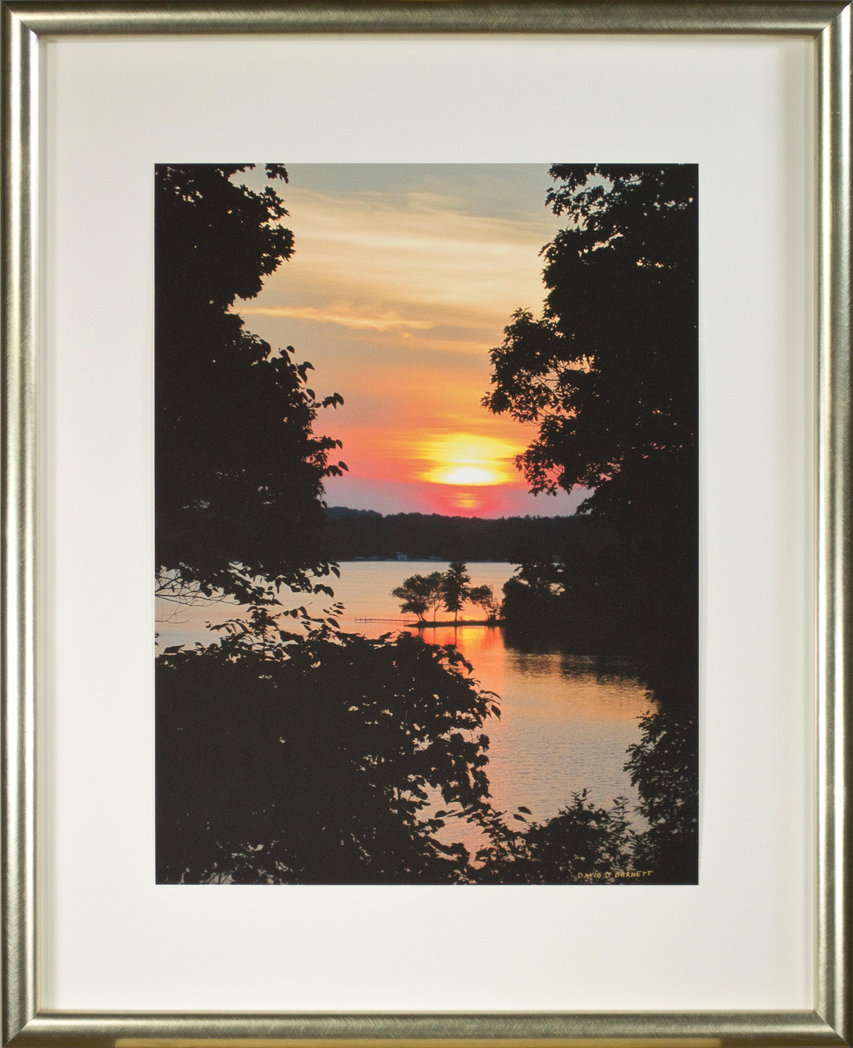 David Barnett Landscape Photograph - 'Beaver Lake Sunrise, Aug. 2016' original signed fine art photograph 