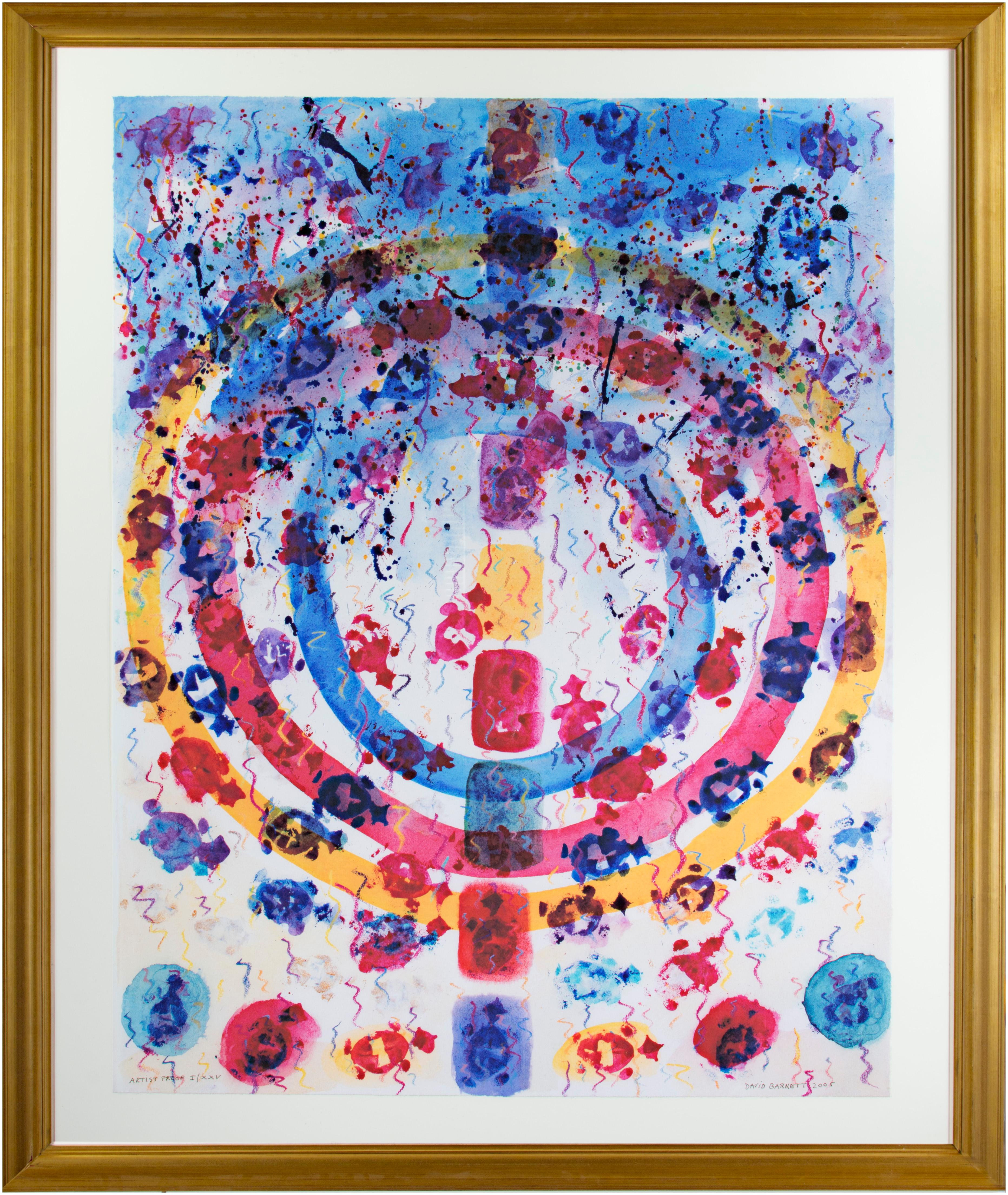 David Barnett Abstract Print – „Morph Dog Series: Celebration“ signierter Künstlerabzug mit I/XXV-Gicle-Druck 