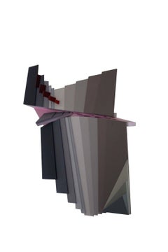 David Barr Structuralist Relief #259 Signed Acrylic Painting on Masonite, 1986