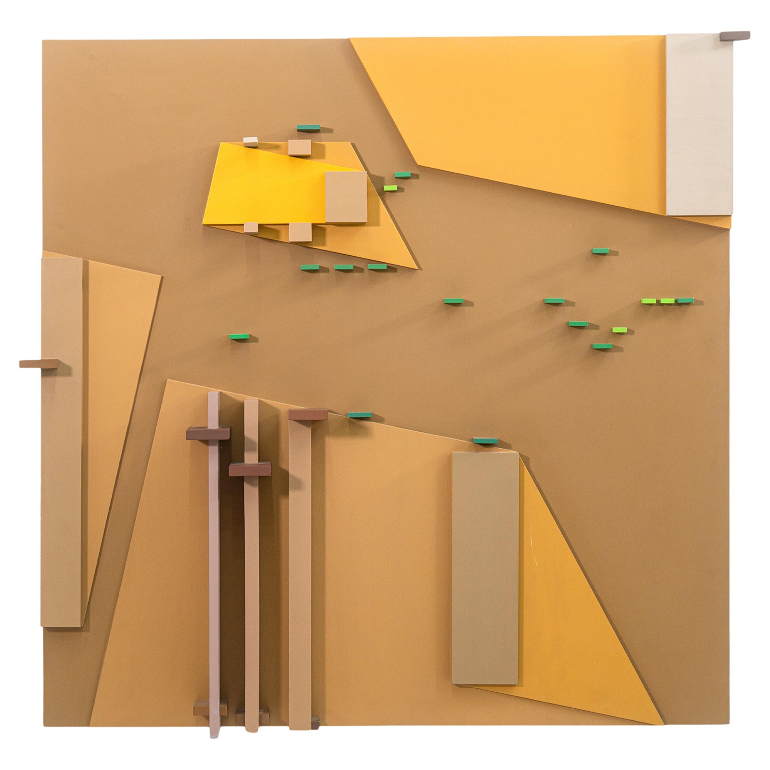 David Barr - Structuralist Relief No. 151, 1978 Signed Postmodern Wall Sculpture