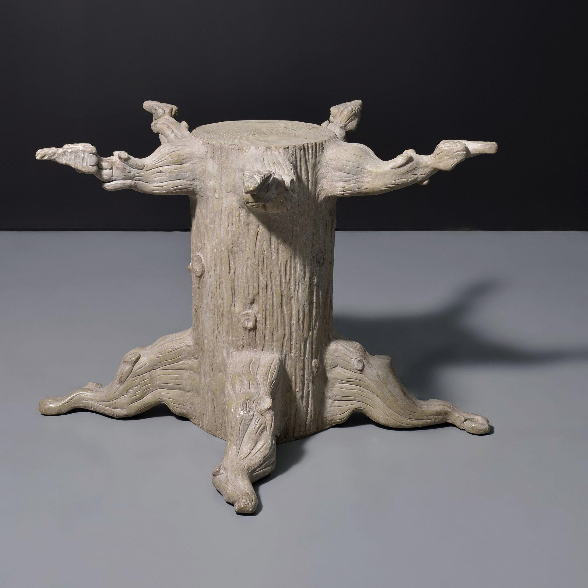 tree trunk dining table