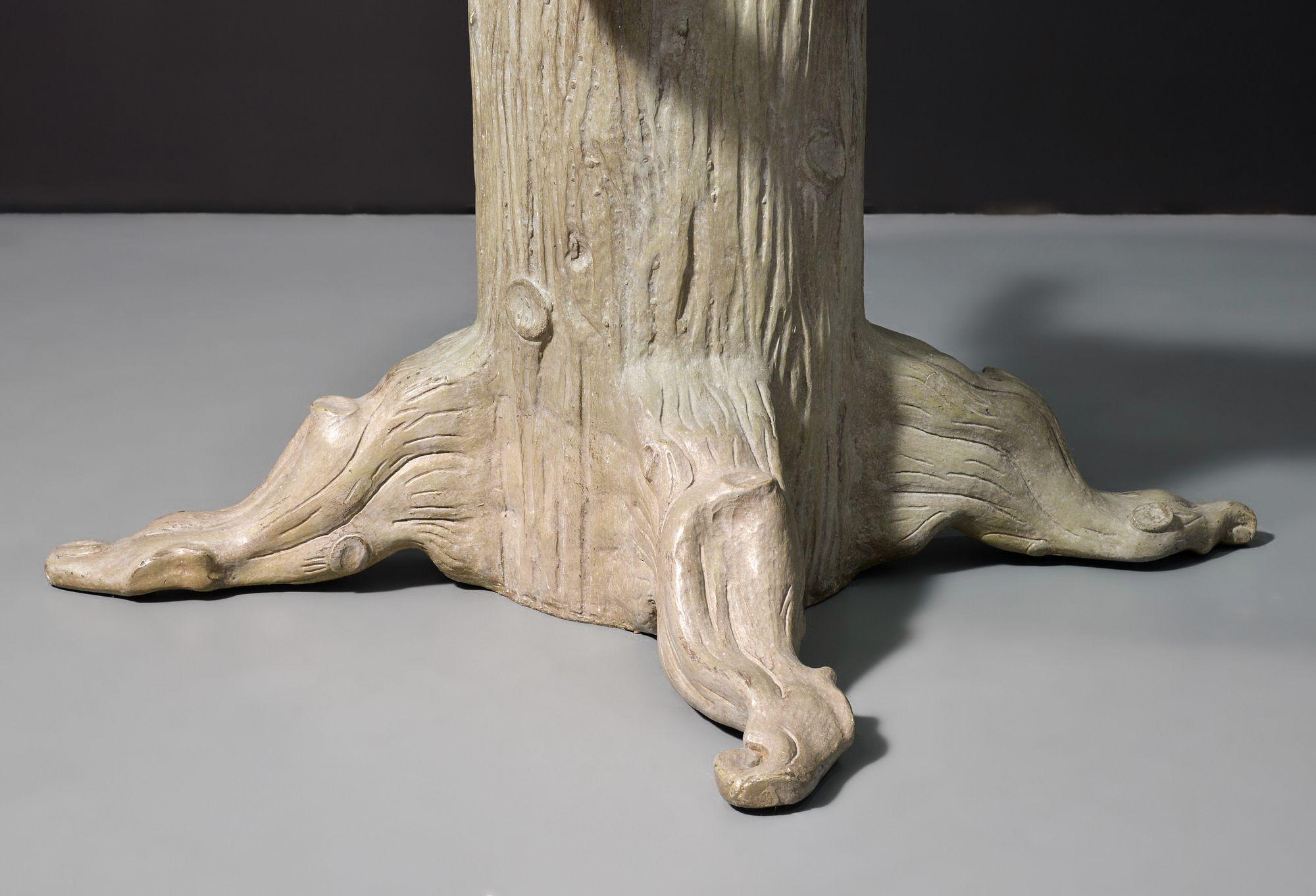 Modern David Barrett Dining Table, Faux Tree Trunk