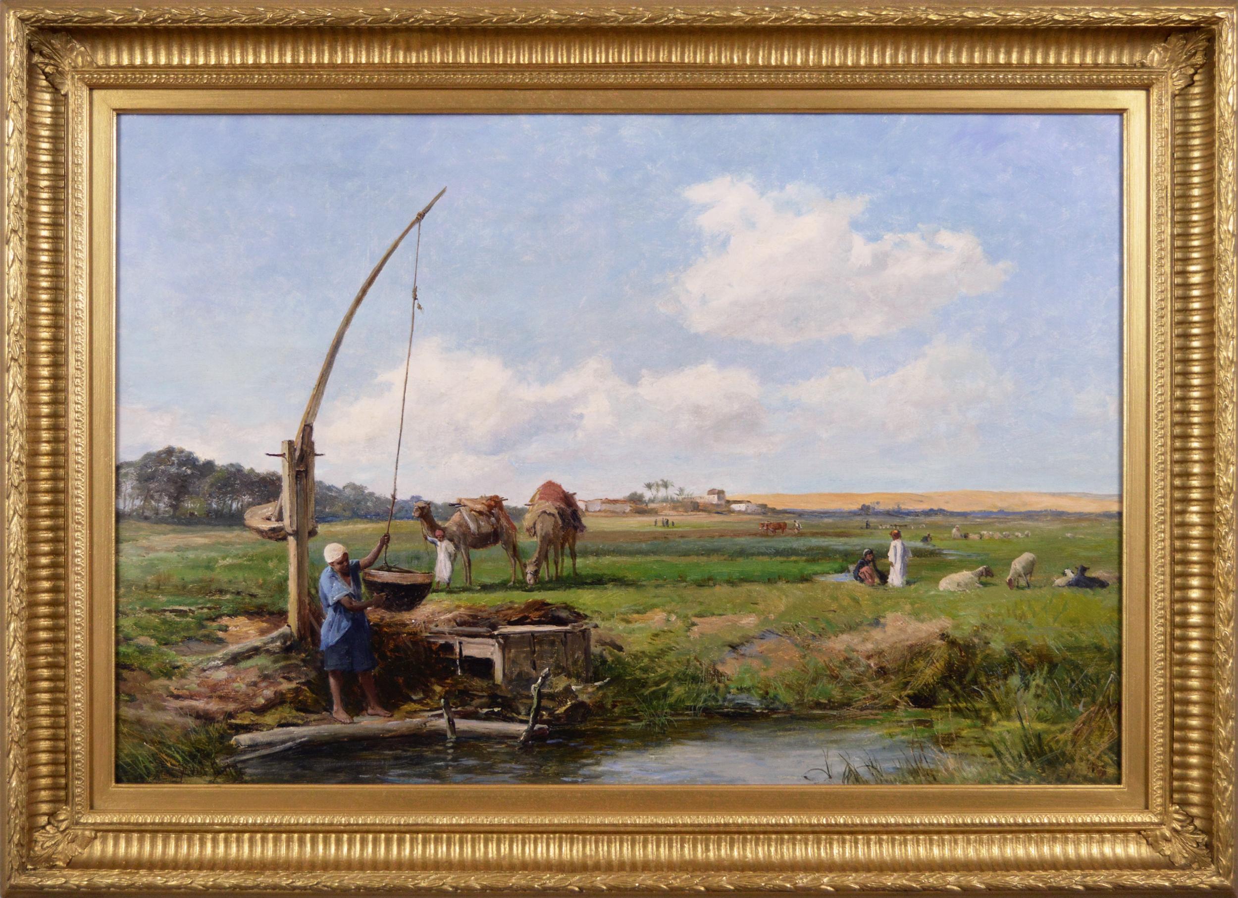 19th Century North African landscape oil painting