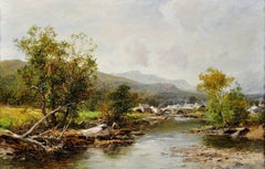 A Village in Mid-Wales. Original Landscape Painting. Royal Worcester Apprentice.