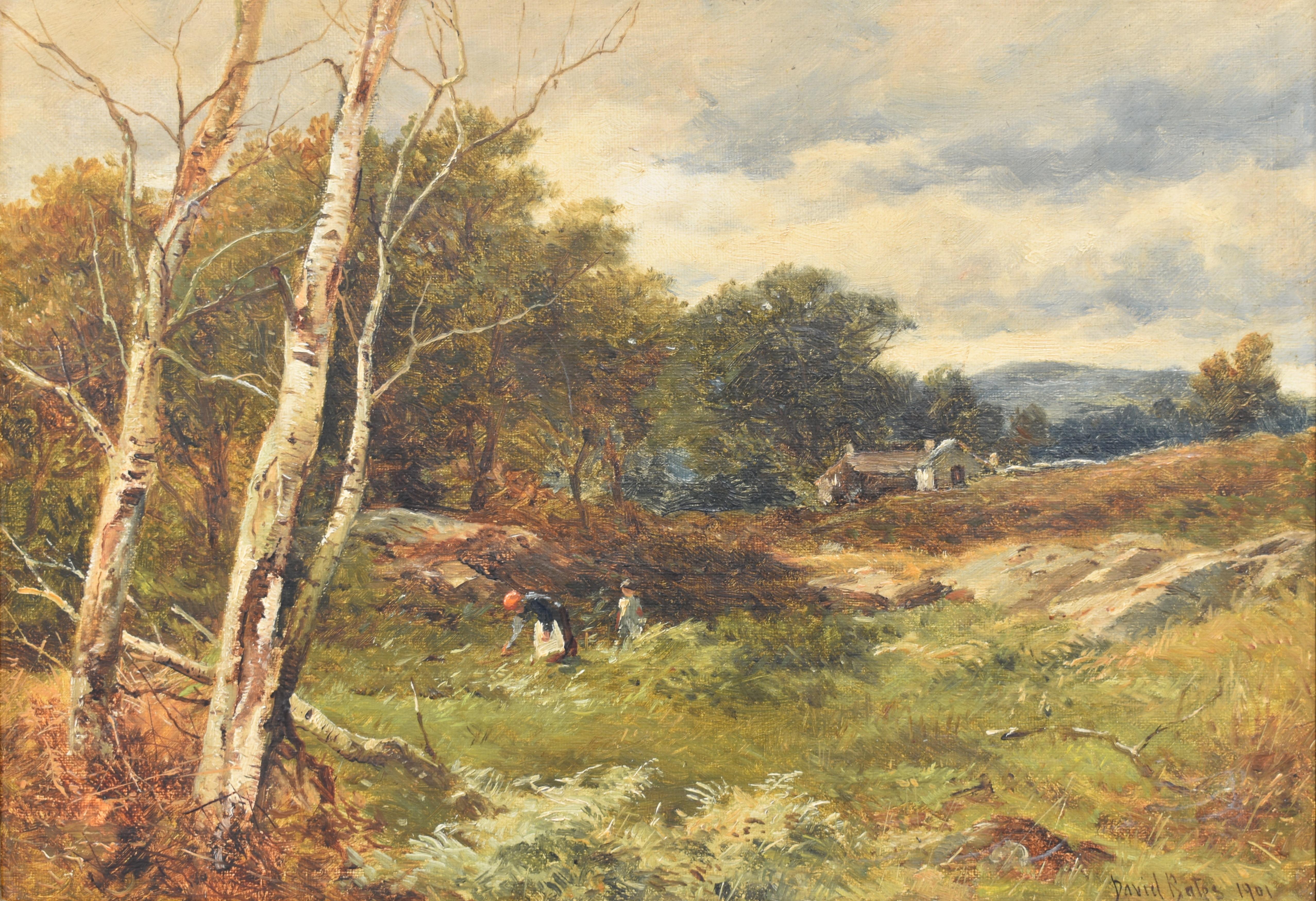 Capel Curig North Wales Landscape - Painting by David Bates b.1840