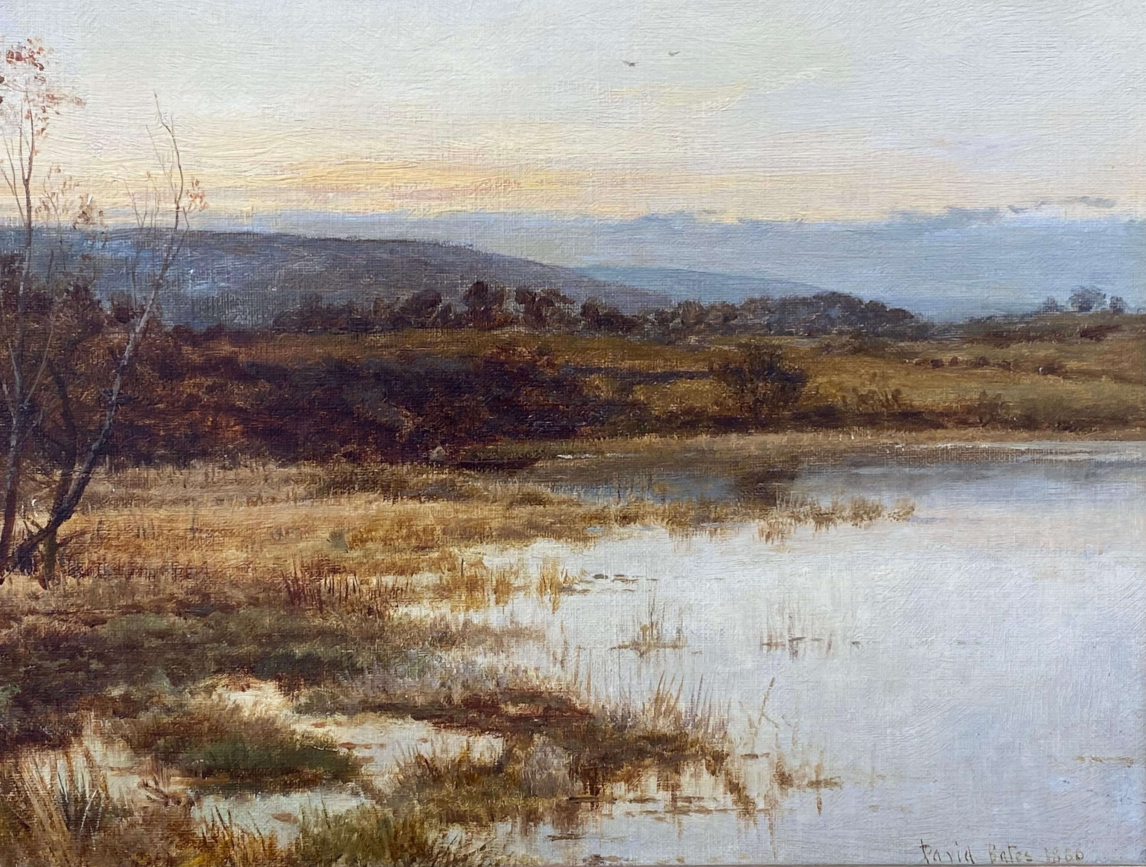 “Lake View” - Painting by David Bates b.1840