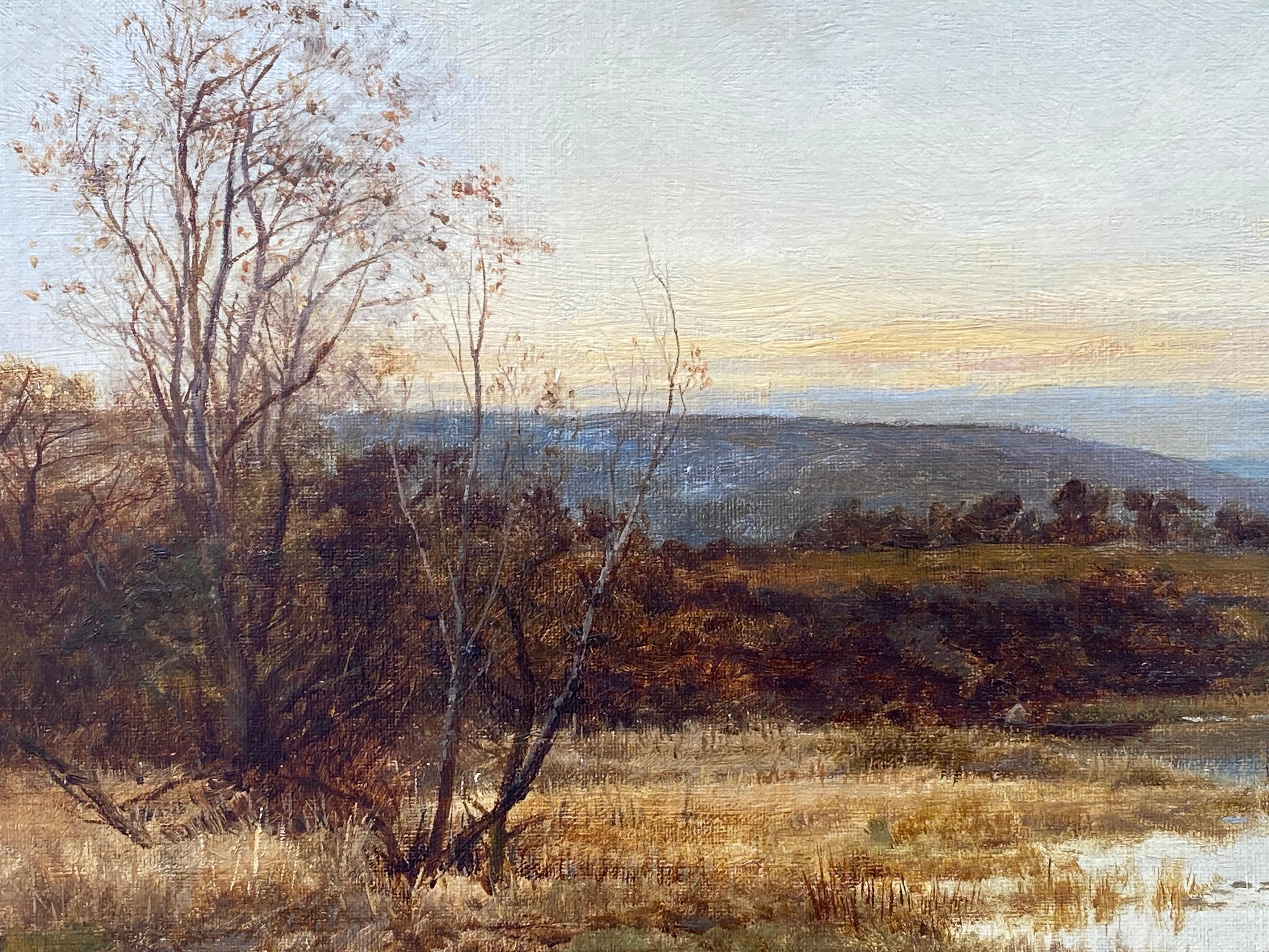 Dipinto originale a olio su tela del noto artista britannico David Bates. Firmato in basso a destra e  datato 1886. La tela è stata rifoderata. Le condizioni sono molto buone. Il dipinto è custodito in una cornice dorata d'epoca. Le misure