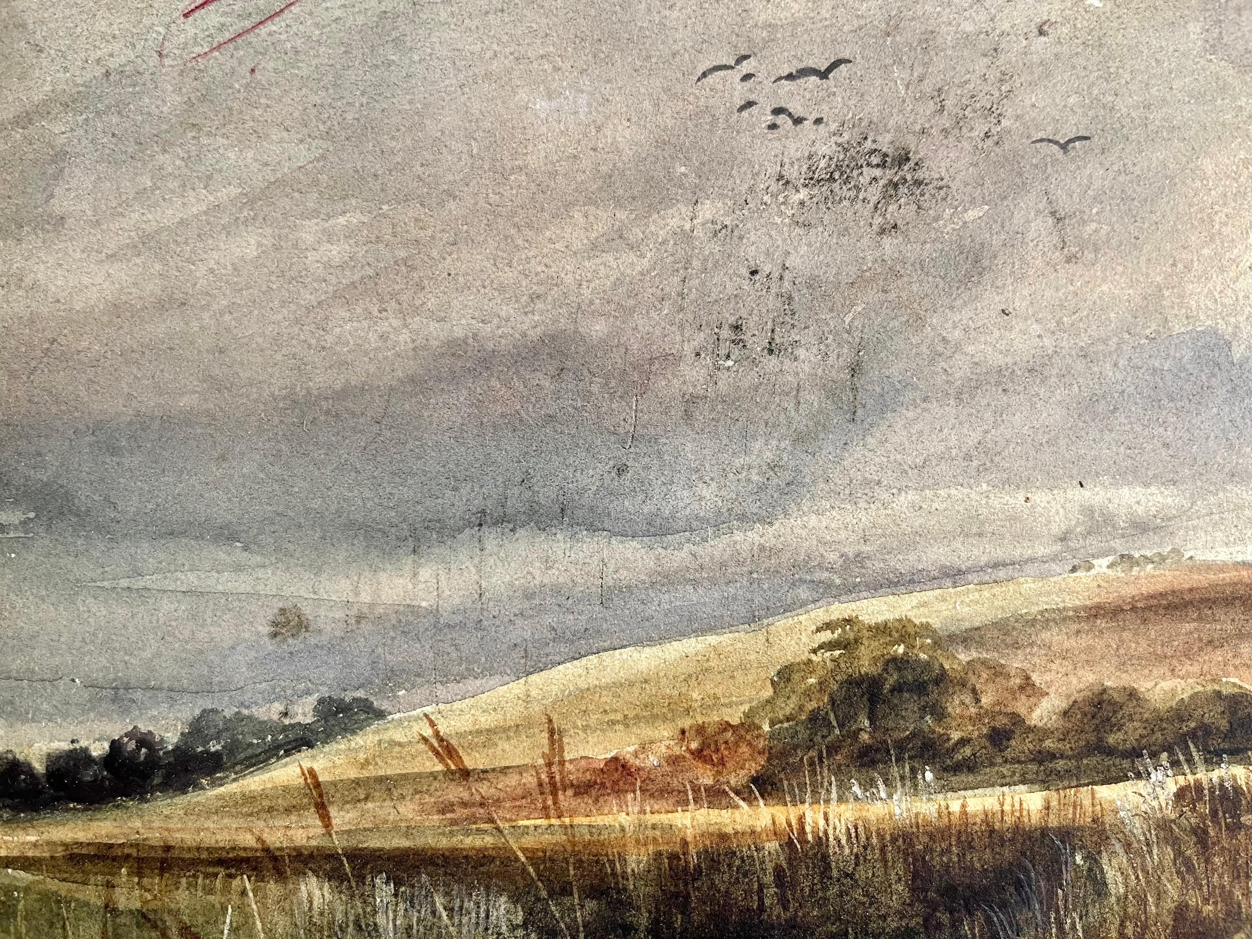 David Bates Aquarelle Paysage 19ème siècle Double face en vente 1