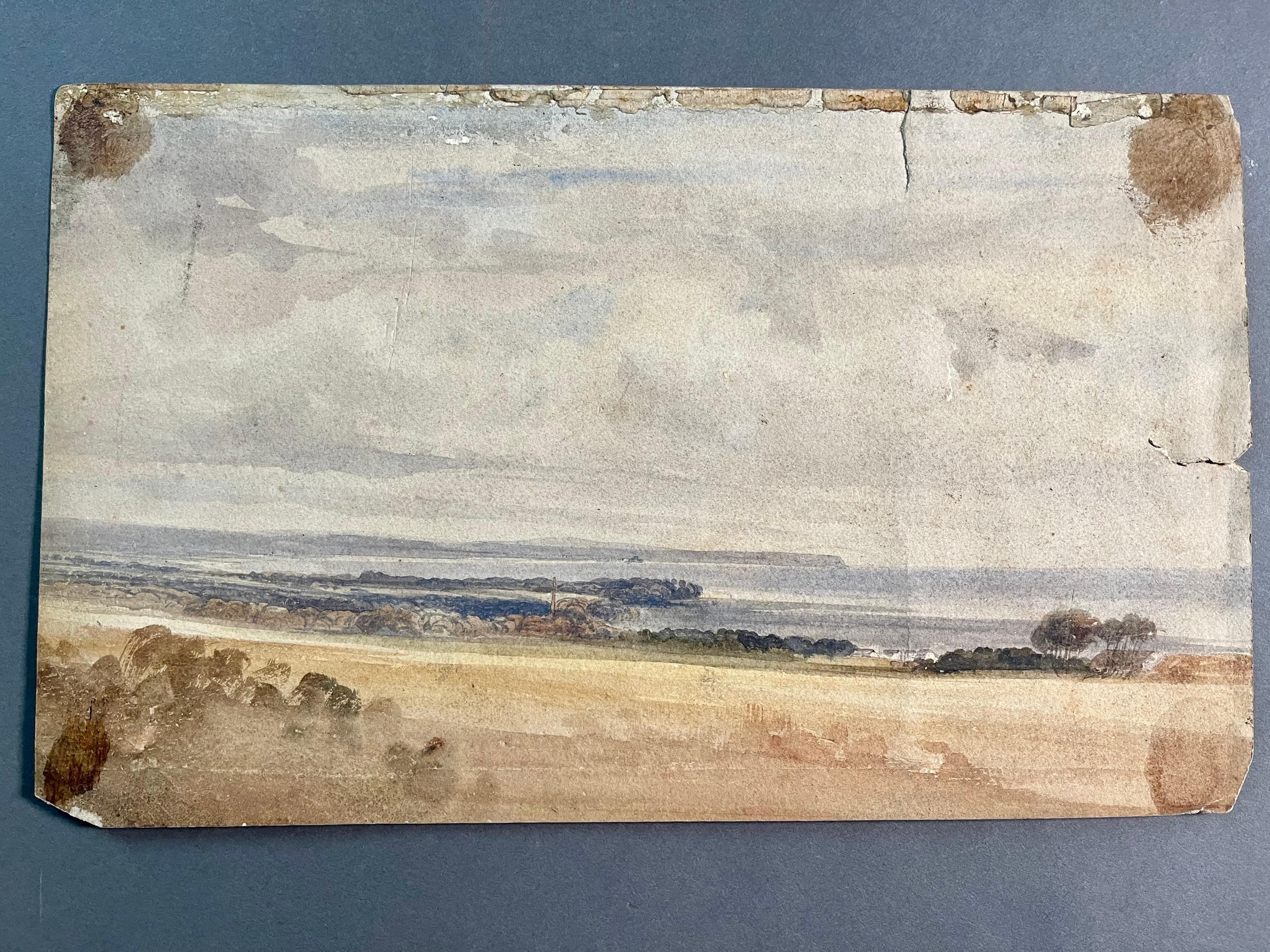 David Bates Aquarelle Paysage 19ème siècle Double face en vente 2