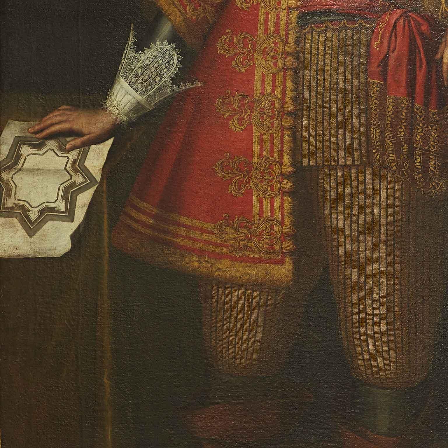 Oiled David Beck Ritratto del Governatore Generale del Ducato di Milano 1650 circa
