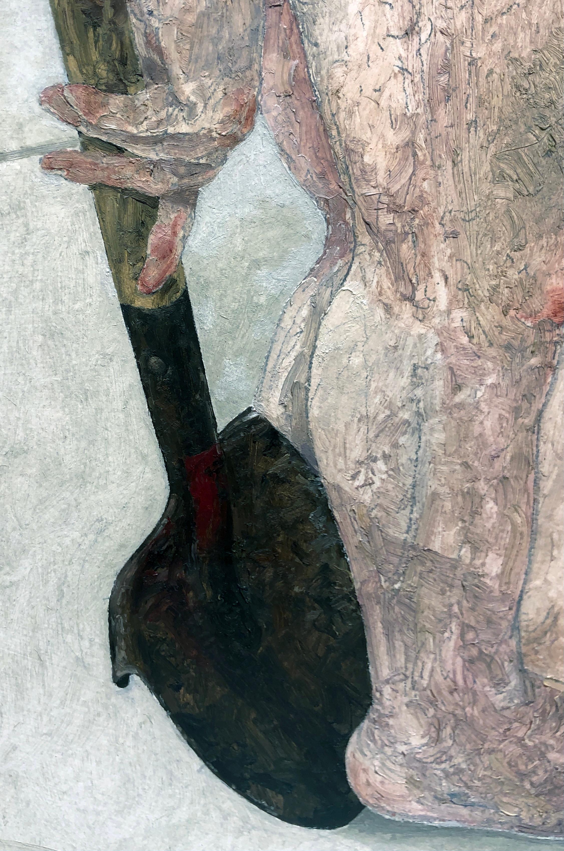 Gula, Serie Los Siete Pecados Capitales, Figuras desnudas, Óleo sobre papel de acuarela en venta 1