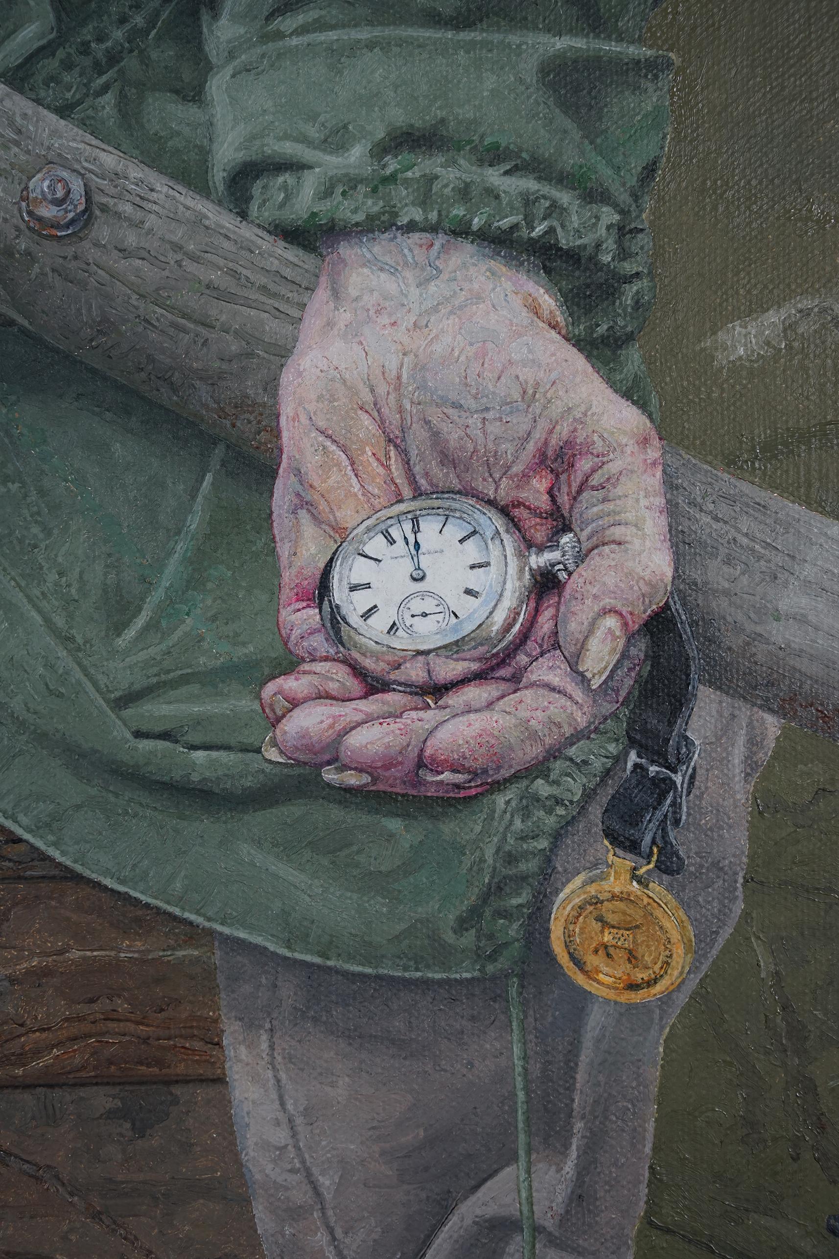 Watchman - Original oil painting - David Becker For Sale 3