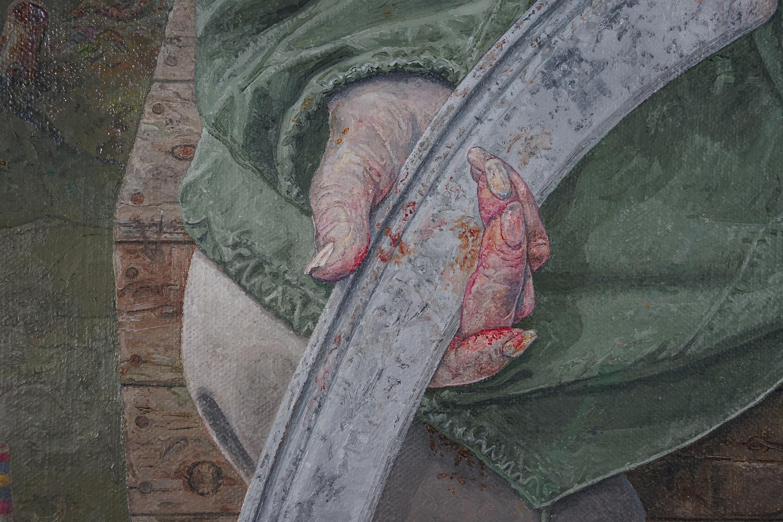 Watchman - Original oil painting - David Becker For Sale 4