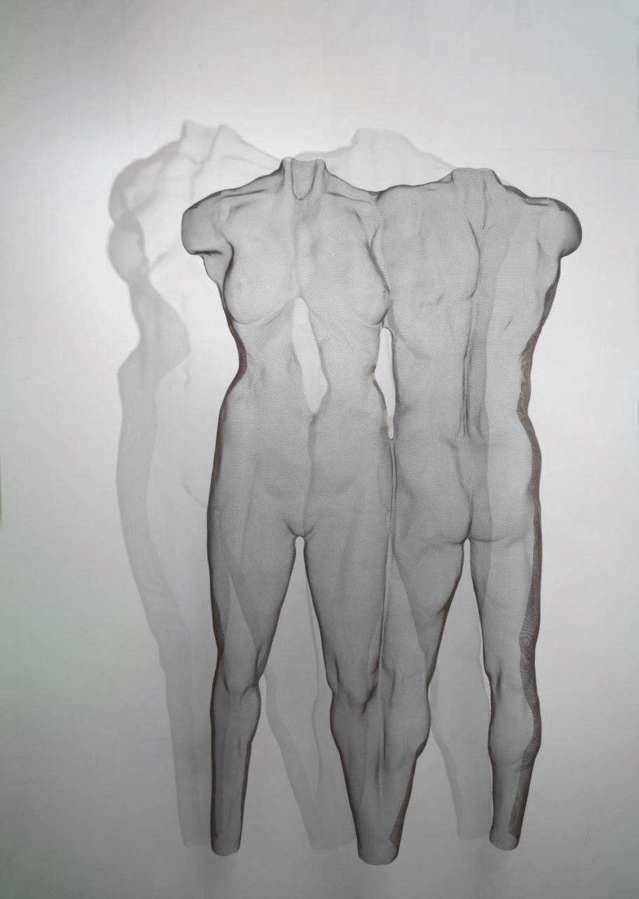 David Begbie Figurative Sculpture - ICONII, 2023, Steel Mesh Sculpture