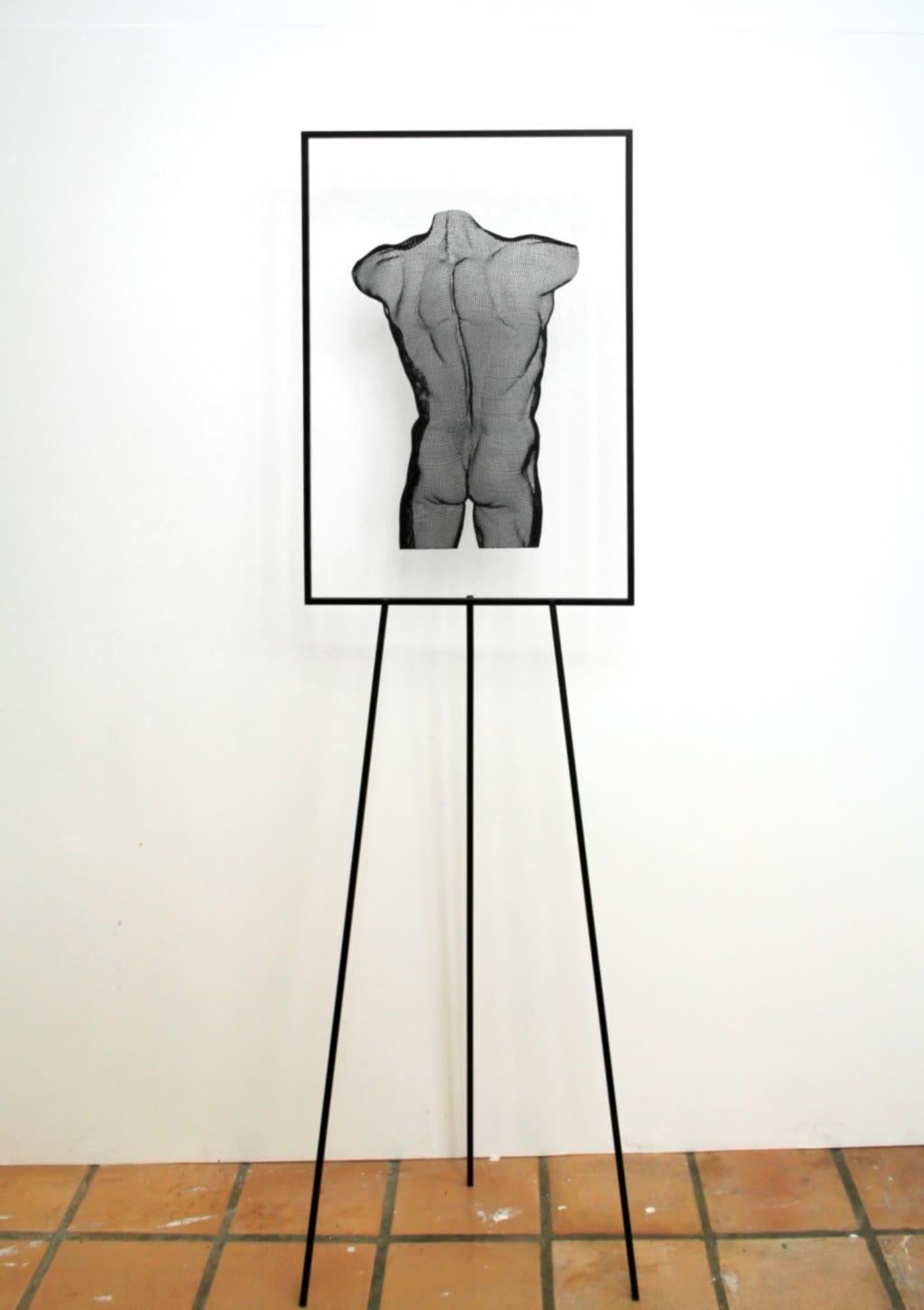 VENUS 1, 2007, scultura in rete d'acciaio