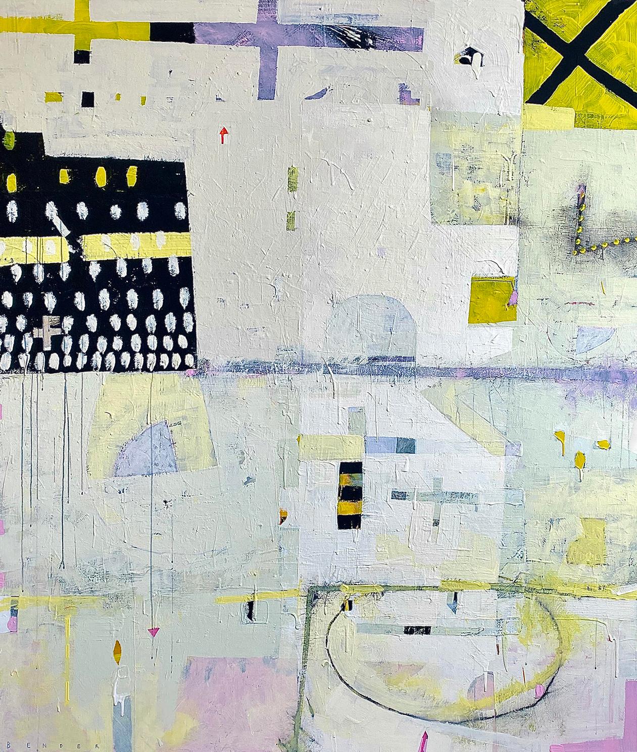 David Bender Abstract Painting - Here & There - Sold - Commission an option