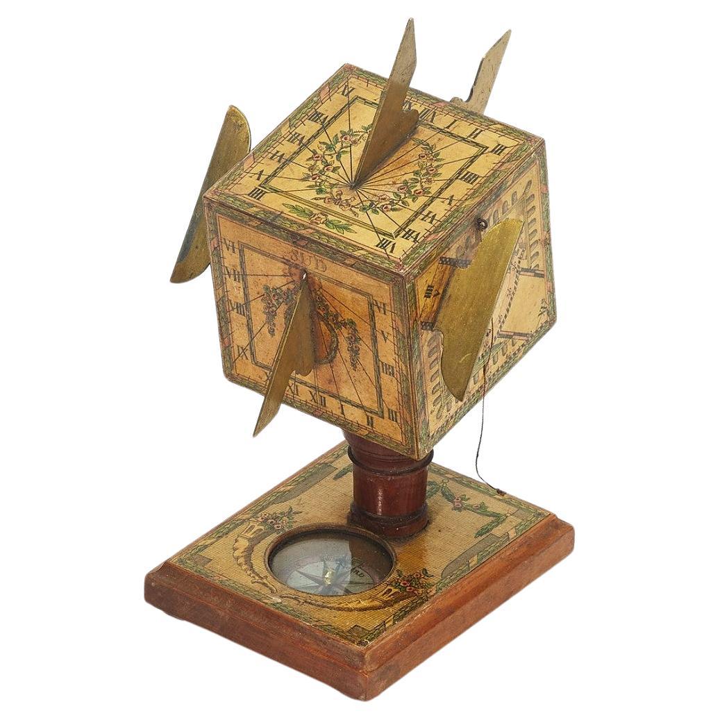 David Beringer (1756-1821) Polyhedral Wooden Sundial For Sale