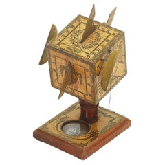Antique David Beringer (1756-1821) Polyhedral Wooden Sundial