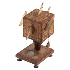 David Beringer (1756-1821) Cadran solaire polyédrique en bois