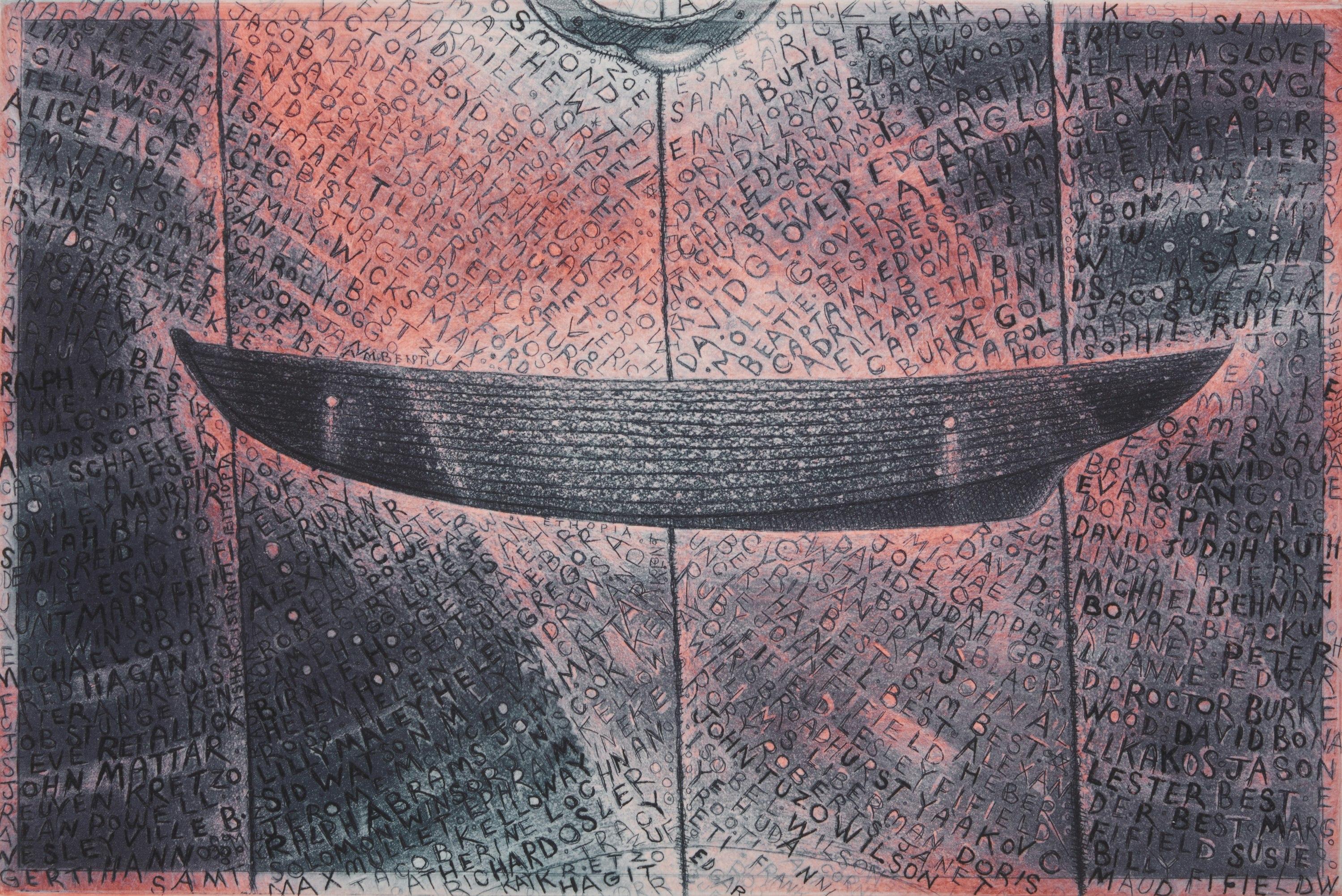 Landscape Print di David Blackwood - La Barcaccia di Dante