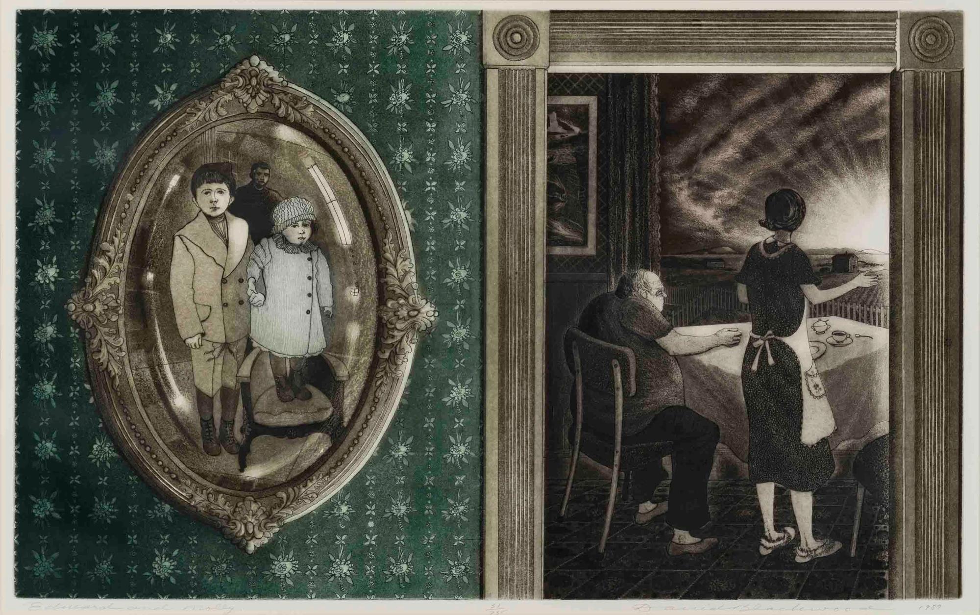 David Blackwood Figurative Print - Edward and Molly