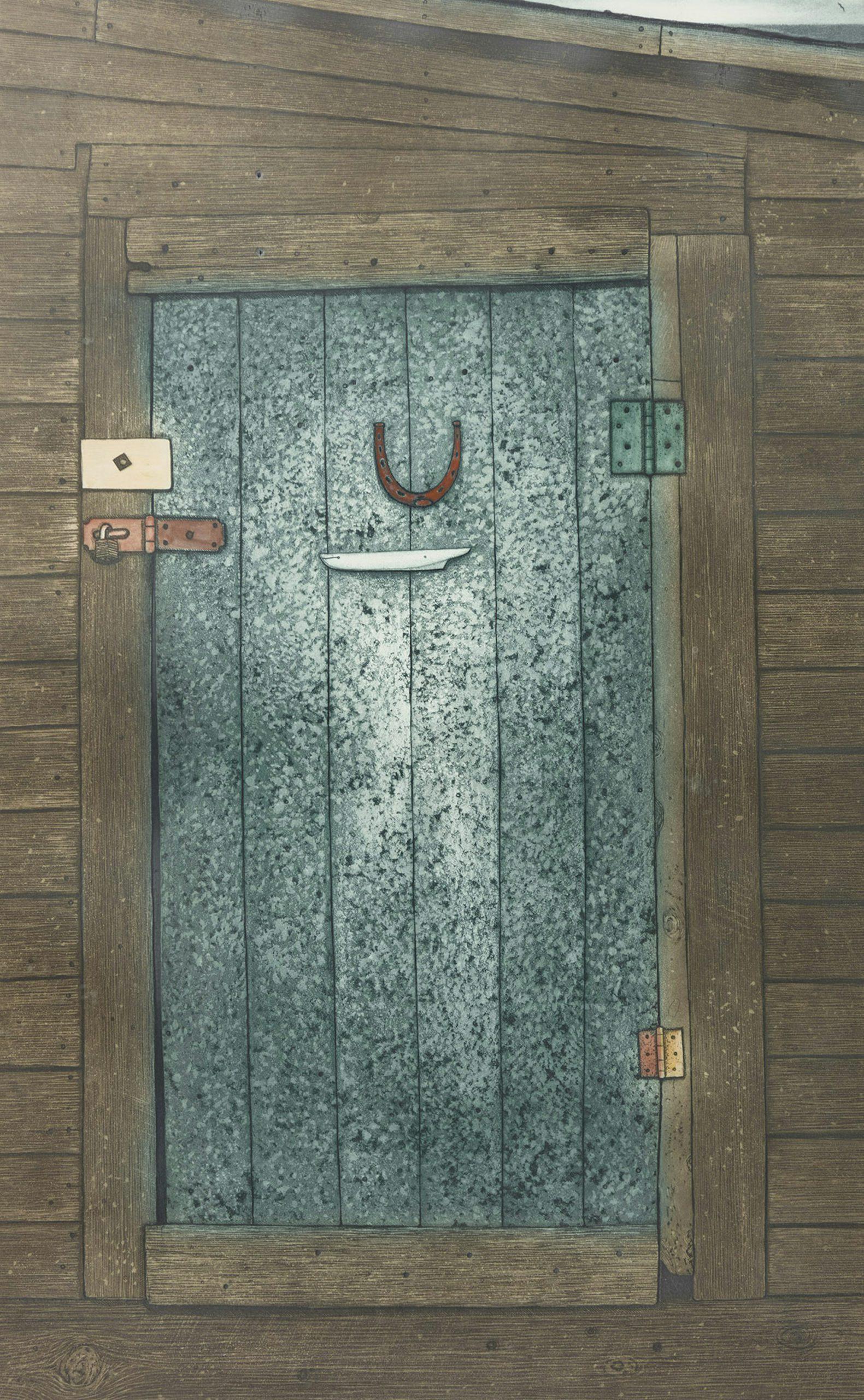 David Blackwood Figurative Print - Ephraim Kelloway's Door
