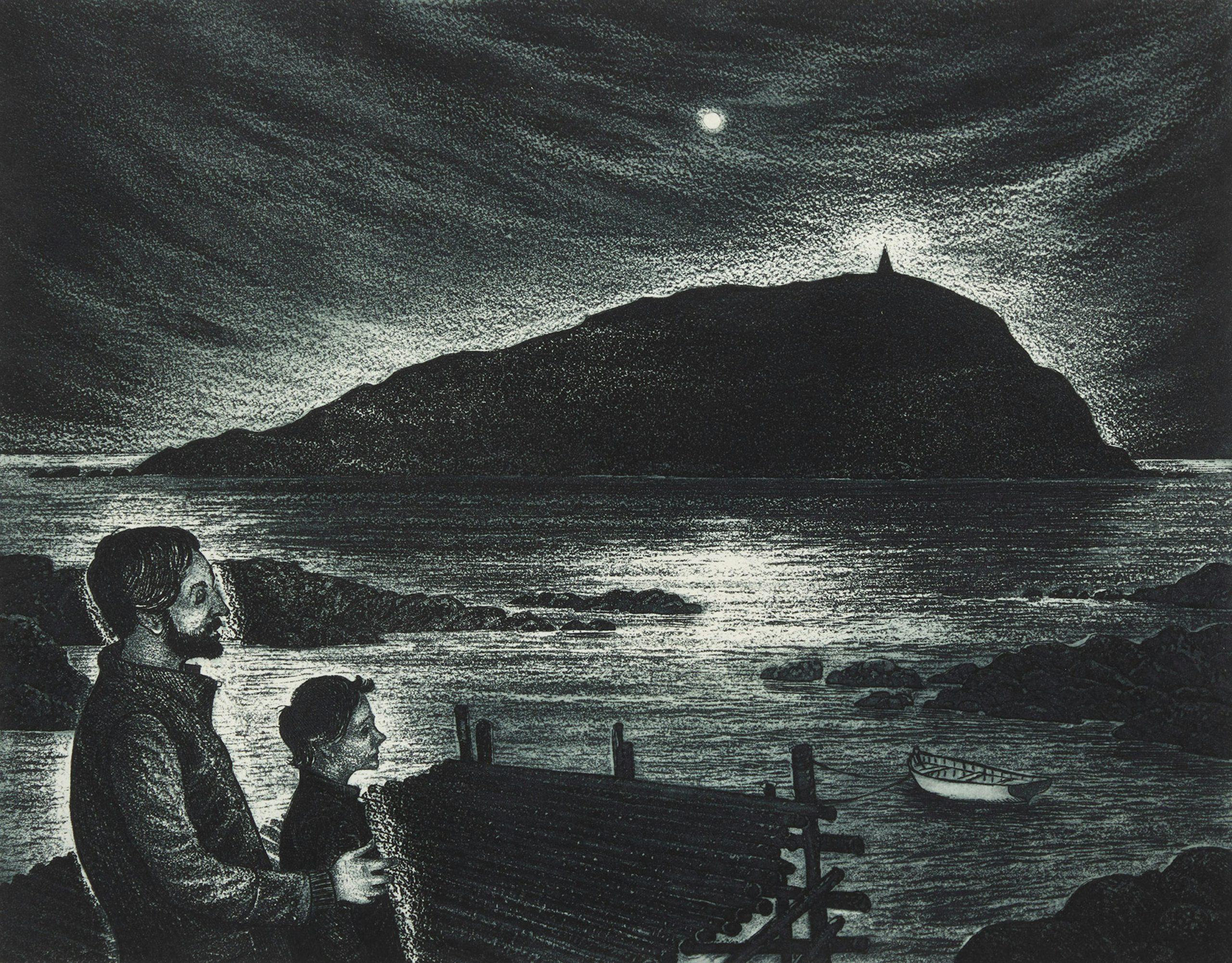 Landscape Print di David Blackwood - Isola della Notte