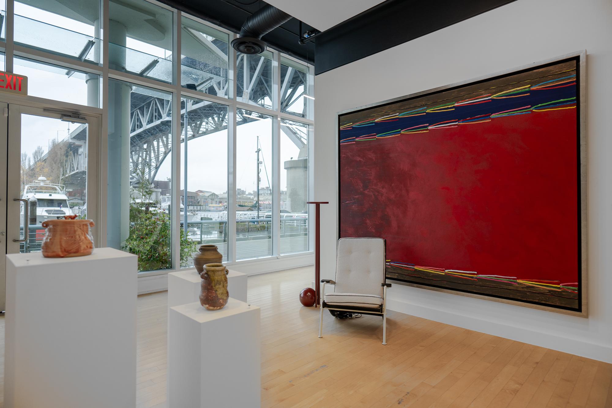 Für Mike Segal (Rot), Abstract Painting, von David Bolduc