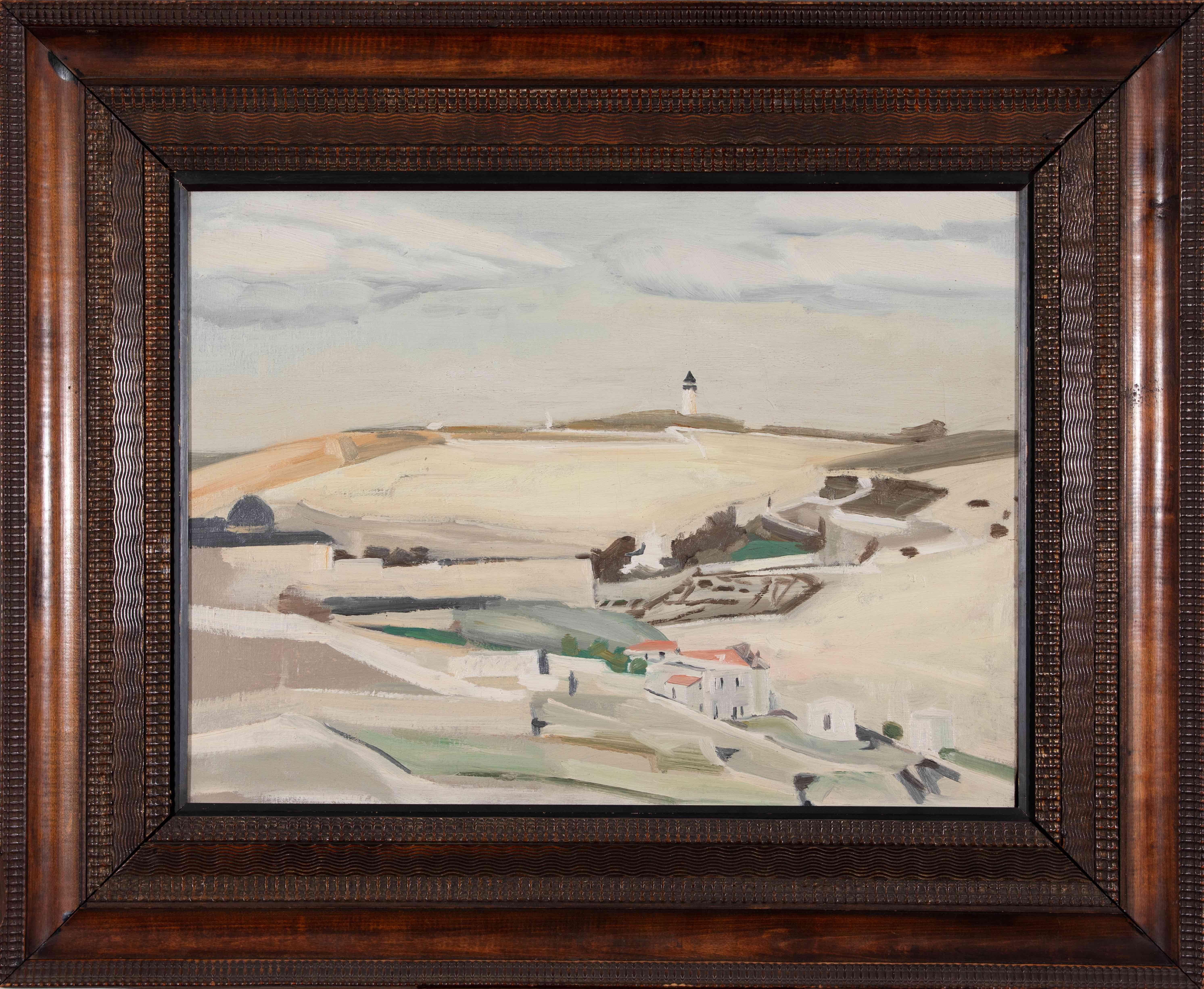 Mount Scopus and Government House by David Bomberg - Landscape painting For Sale 1