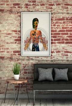 David Bowie y Nine Inch Nails Prueba original de cartel de concierto en EE.UU., 1995