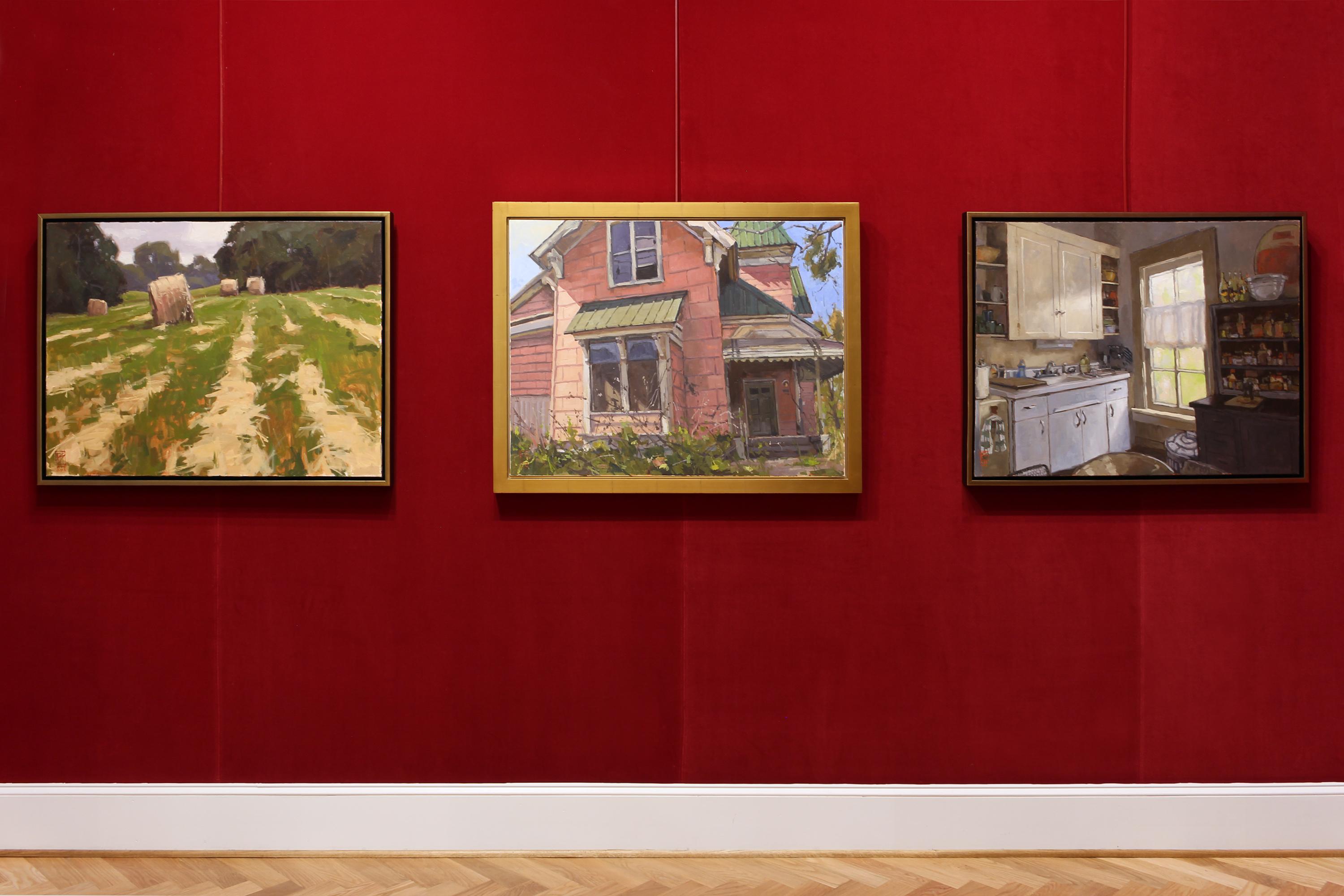 Cette peinture architecturale d'une maison à la campagne présente des teintes de rouge, de vert et de bleu. Cette œuvre se trouve dans un cadre mesurant 34 par 44 pouces.

David Boyd s'inspire des œuvres d'Edward Hopper, d'Andrew Wyeth et de Winslow