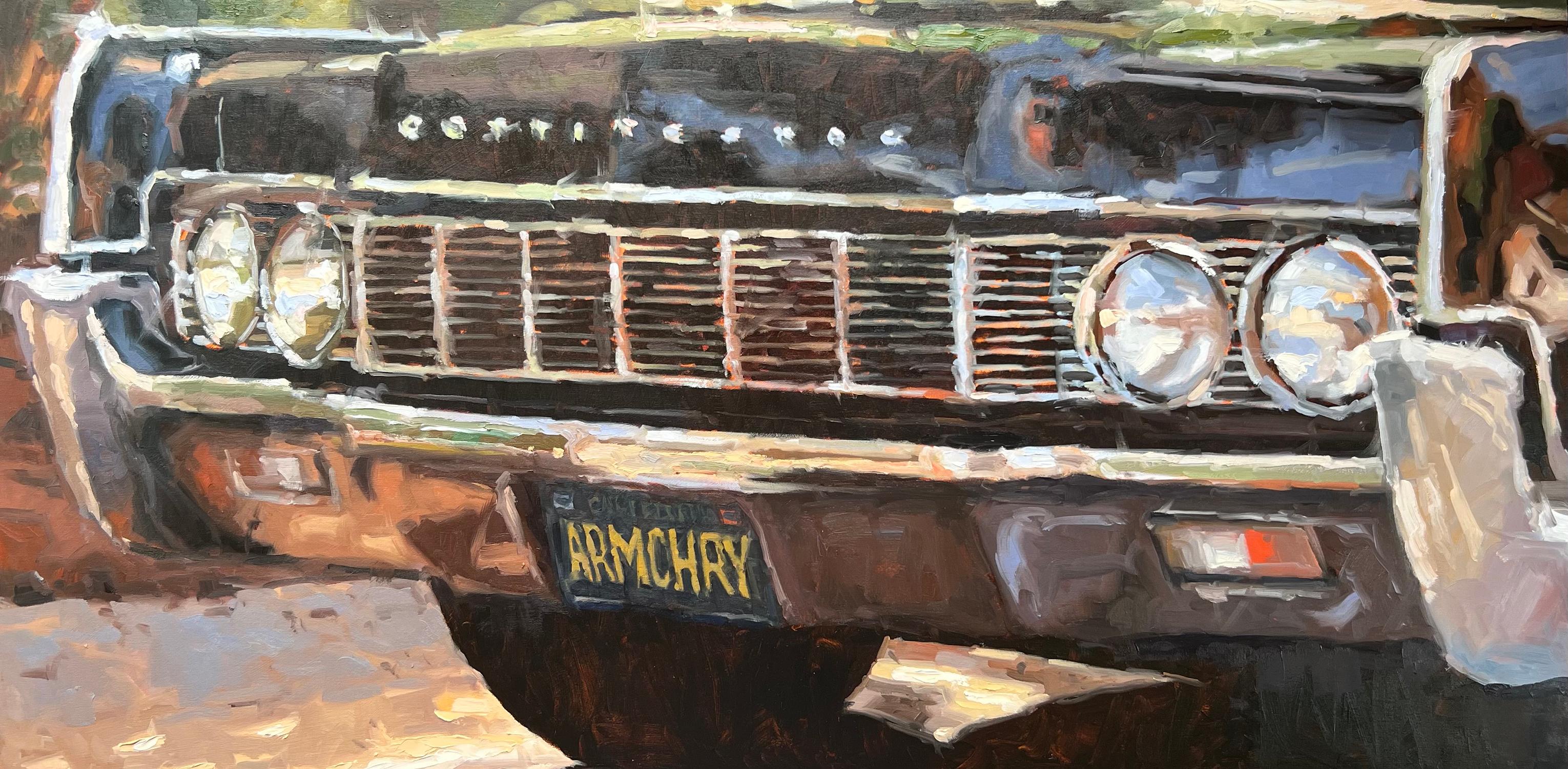 David Boyd Landscape Painting - "Dax's Ride" - car painting - Dax Shepard - automobile - machine - impressionism