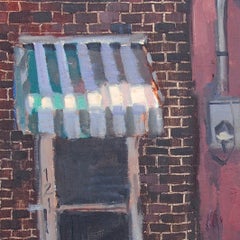 "Dall'alto" - Pittura impressionista di paesaggio plein air, strada di campagna