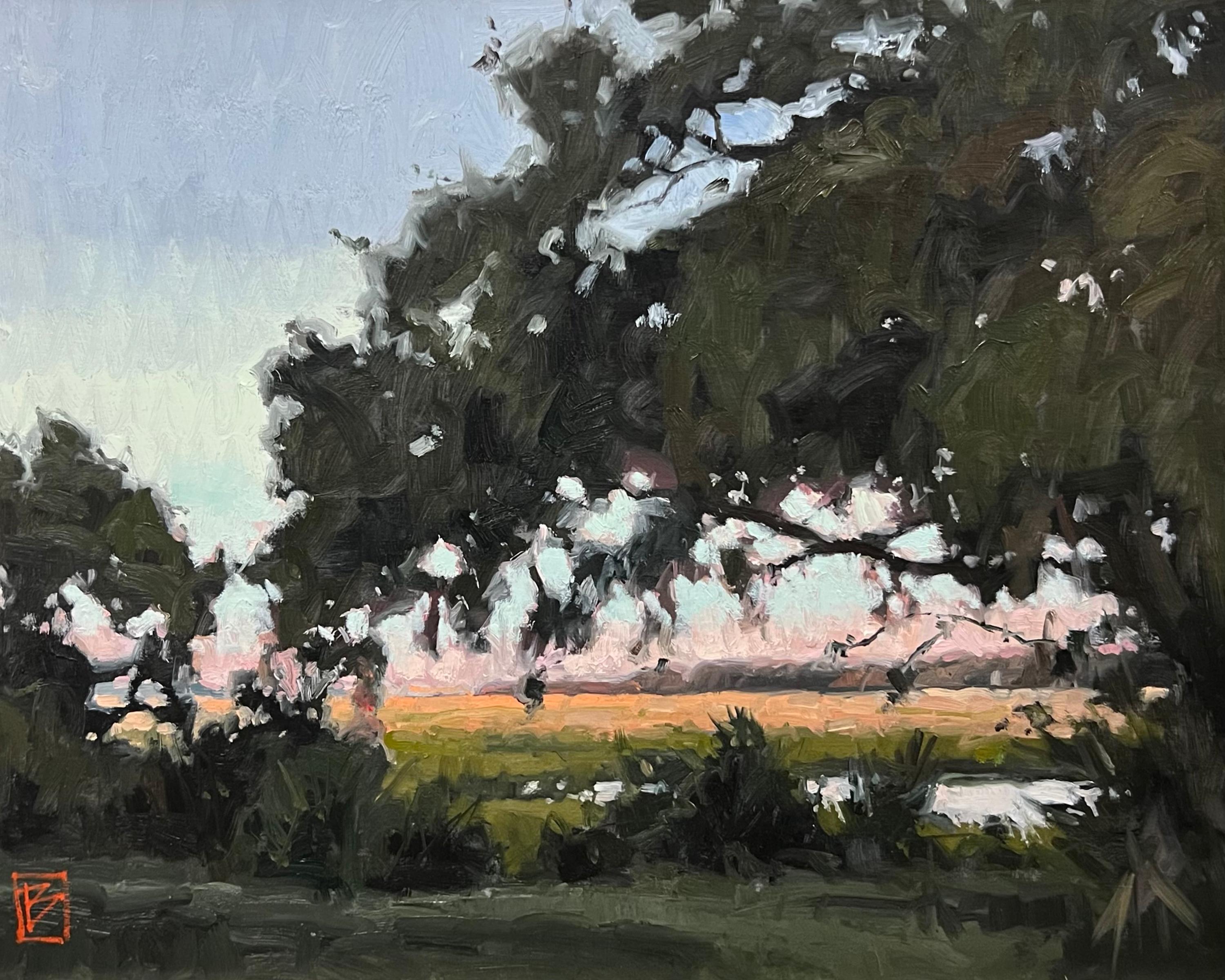David Boyd Landscape Painting - "Marathon Memories" - landscape, country road, impressionism, forest