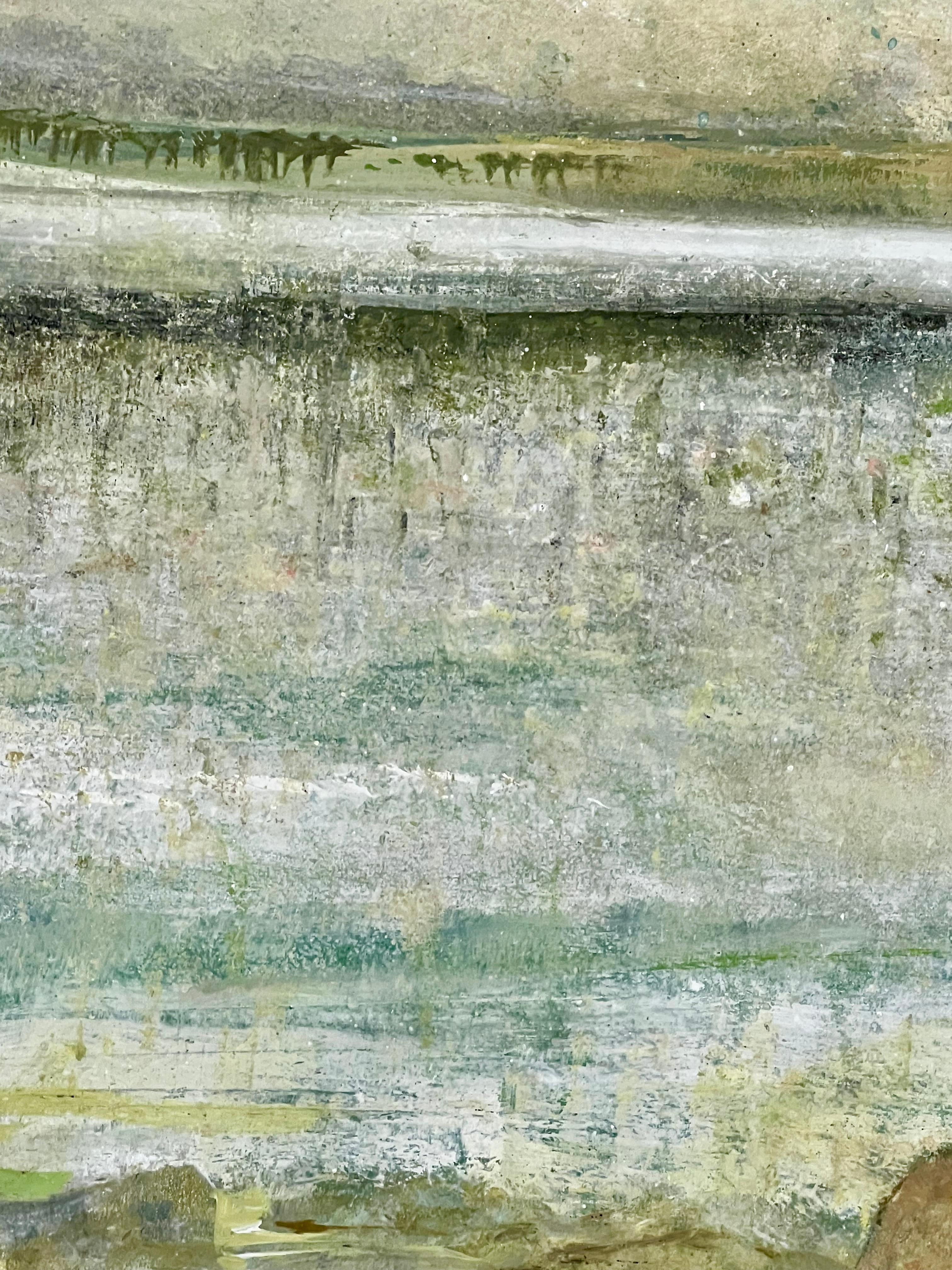 Il tuffatore - Landscape Painting Grigio di David Brayne