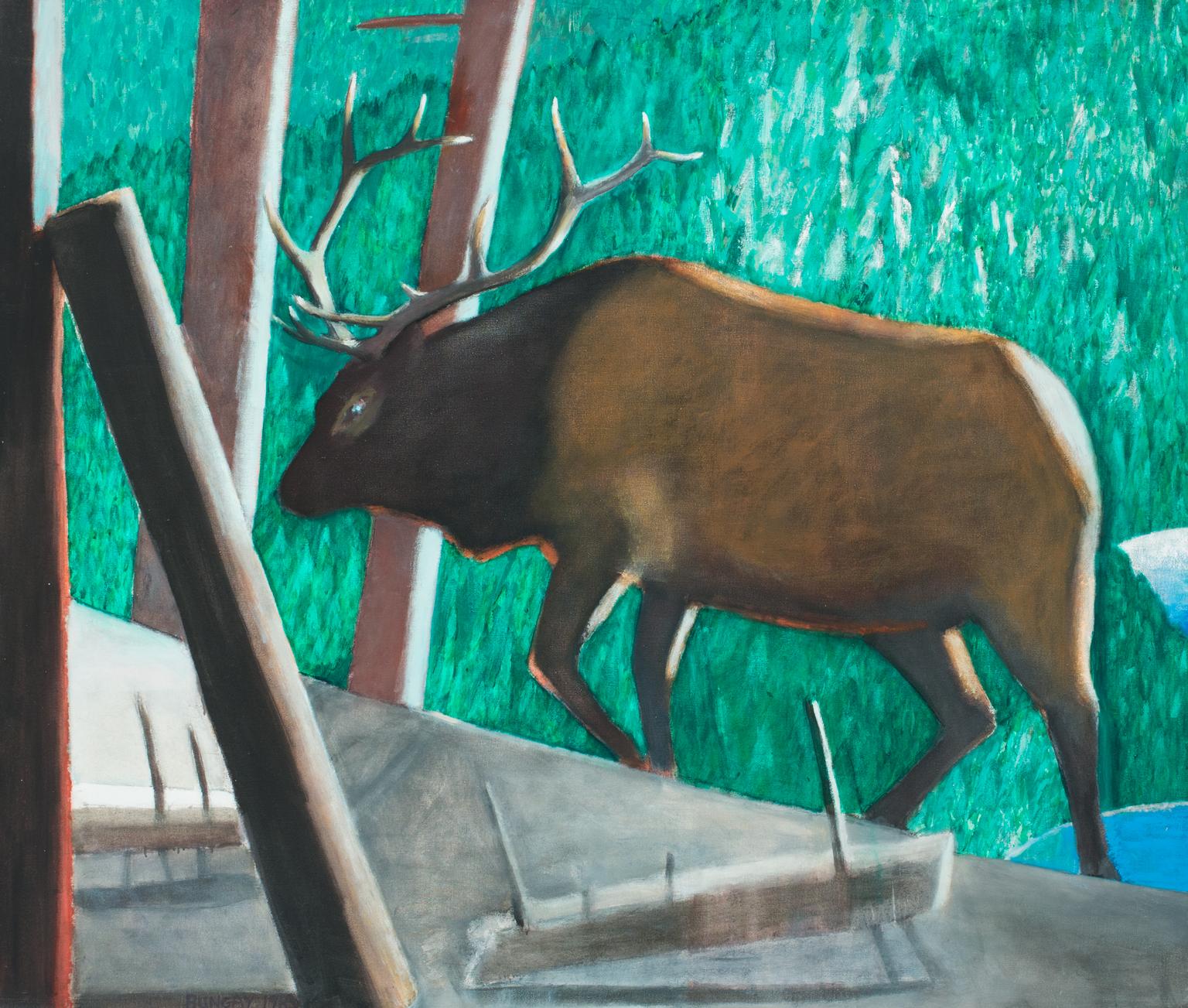 elk paintings on canvas