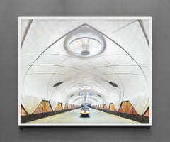 Station de métro « Aéroport » de Moscou, tirage pigmentaire d'archive, encadré