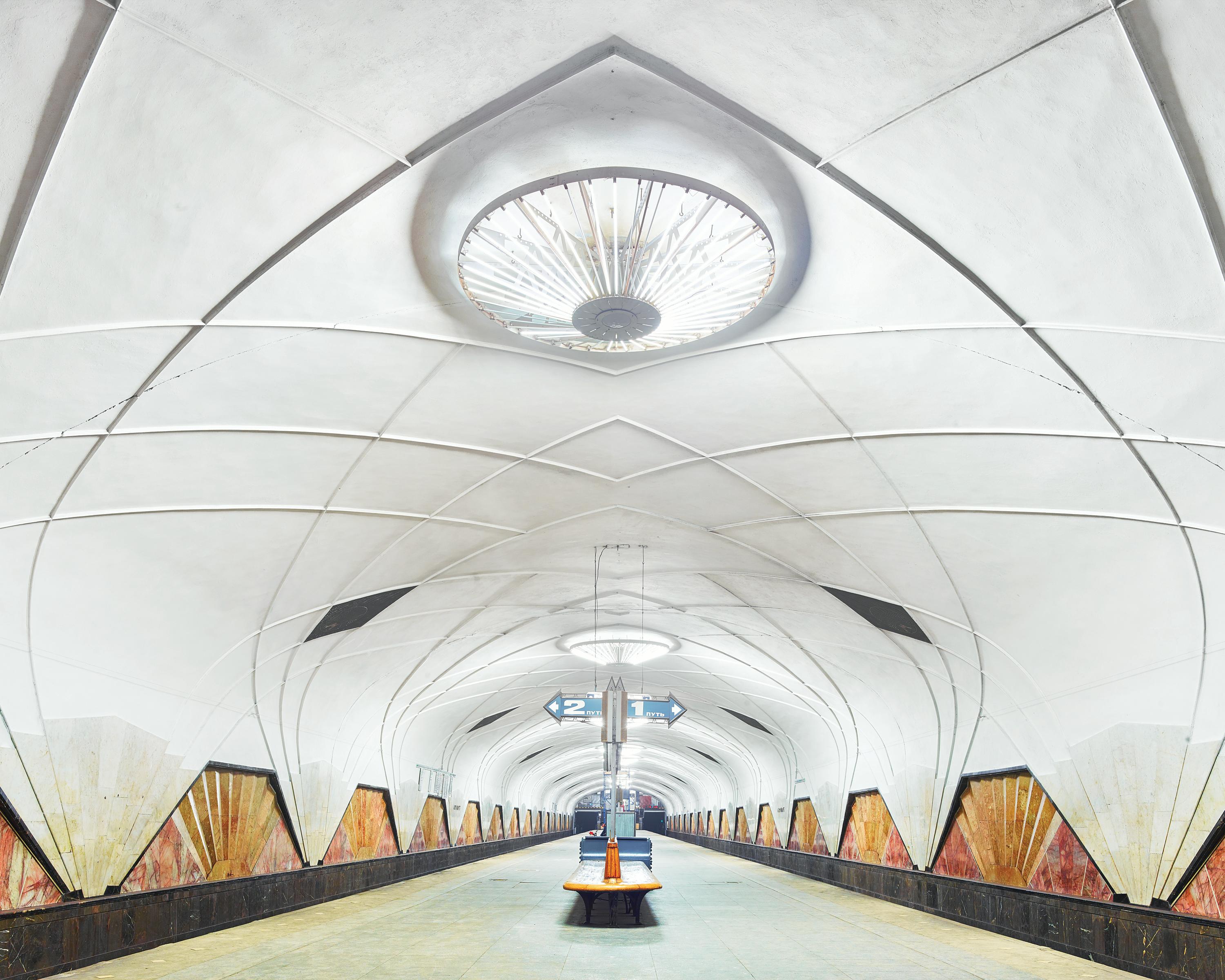 David Burdeny Color Photograph - Aeroport Metro Station, Moscow, Russia