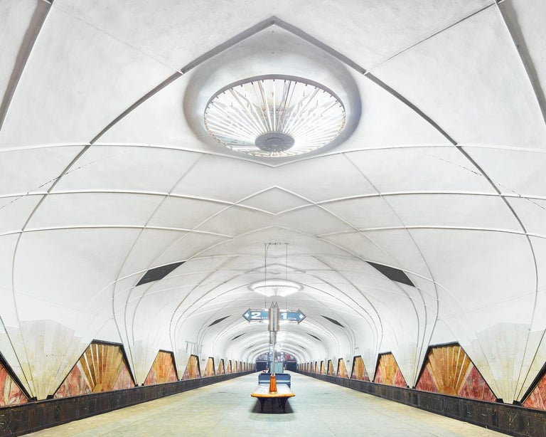 David Burdeny Landscape Photograph - Aeroport Metro Station, Moscow, Russia