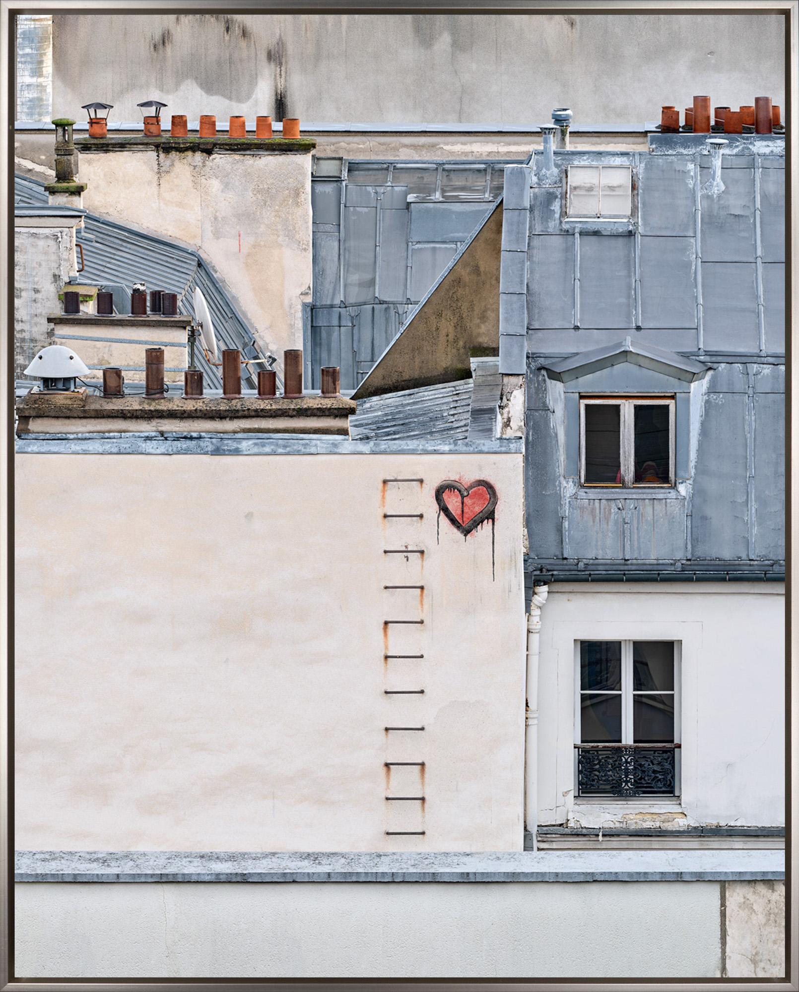 David Burdeny Color Photograph - "Amore, Paris, France" Contemporary Architectural Framed Photograph on Aluminum