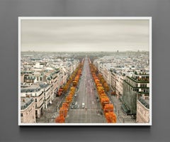 Avenue des Champs-Élysées, Parigi - Stampa d'archivio, 44x55 in, tiratura di 10 esemplari, incorniciata