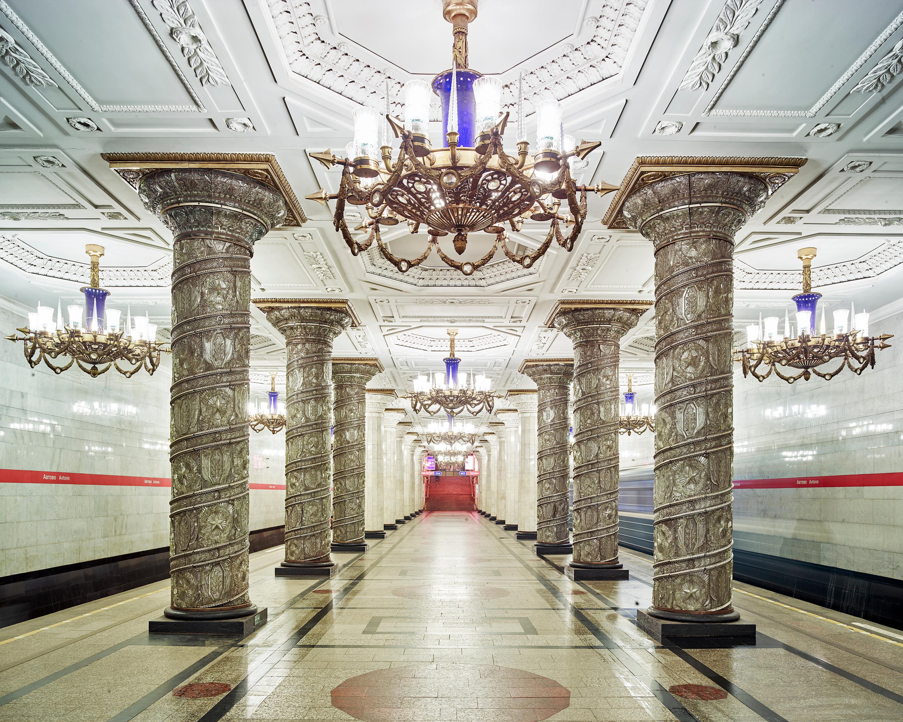 David Burdeny Color Photograph - Avoto Metro Station, St. Petersburg, Russia