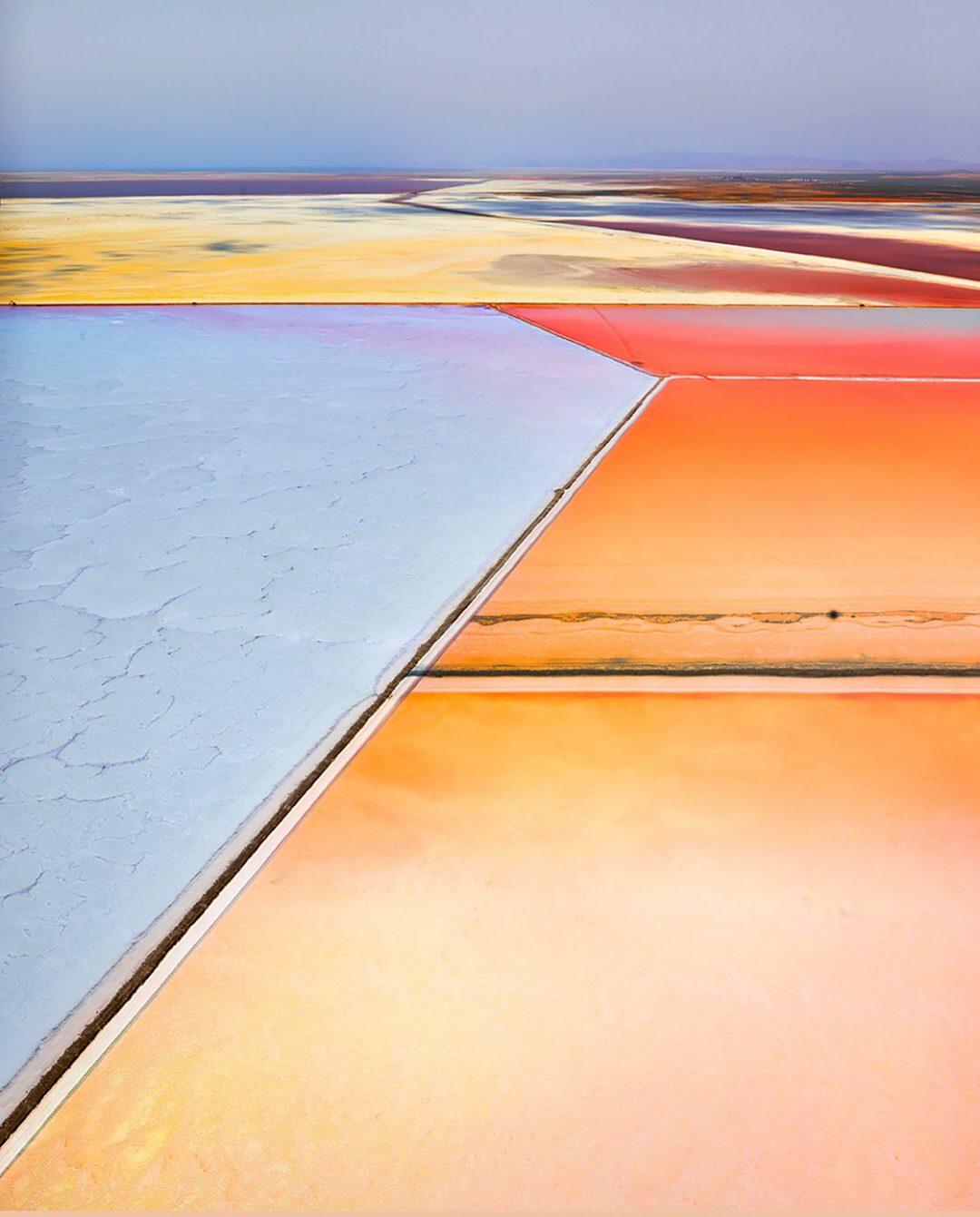 David Burdeny Landscape Photograph - Blue Quadrilateral, Great Salt Lake, UT