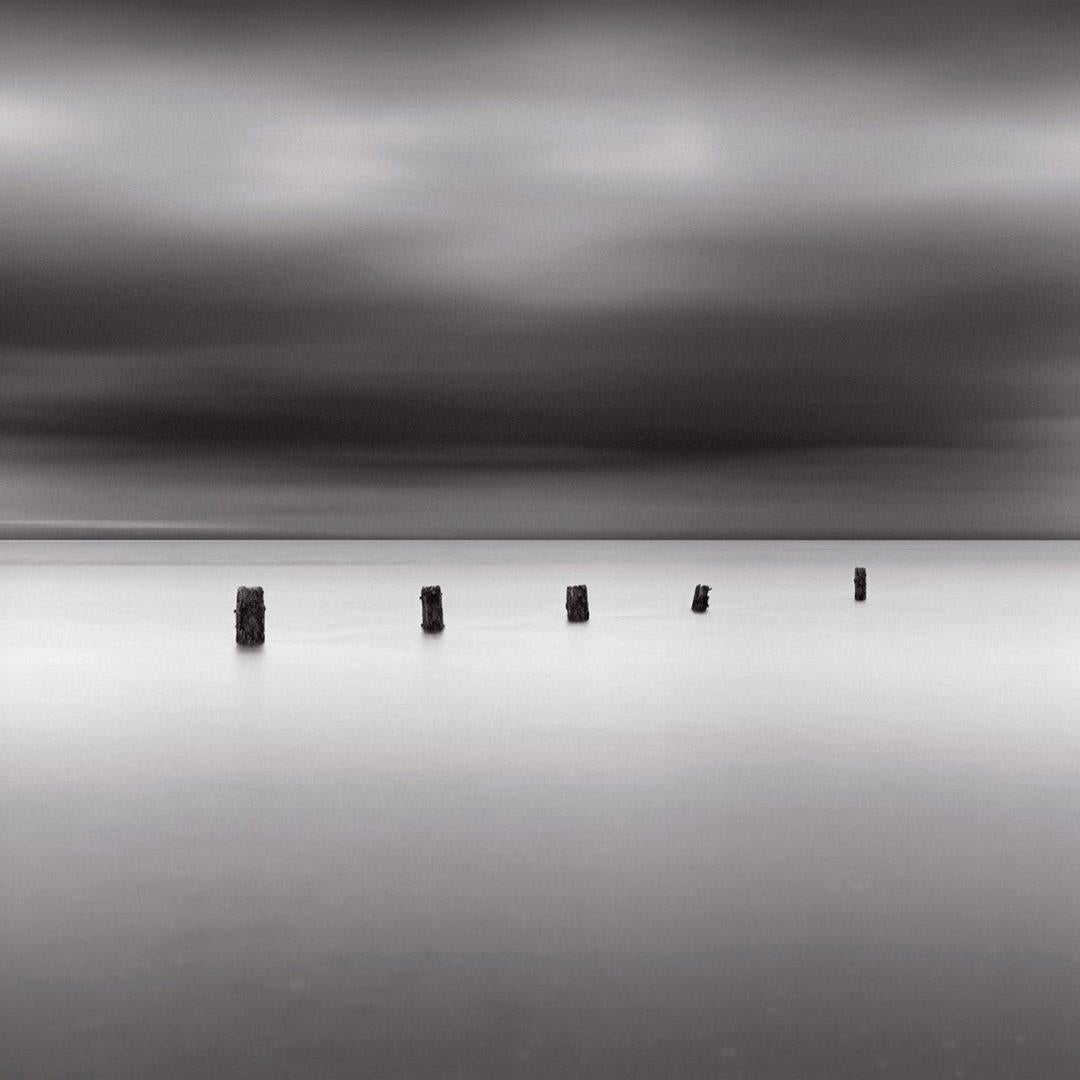 David Burdeny Black and White Photograph - Breakwater Remains